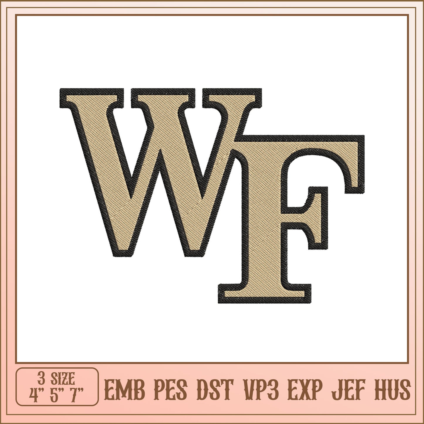 Embroidery Design WF Monogram