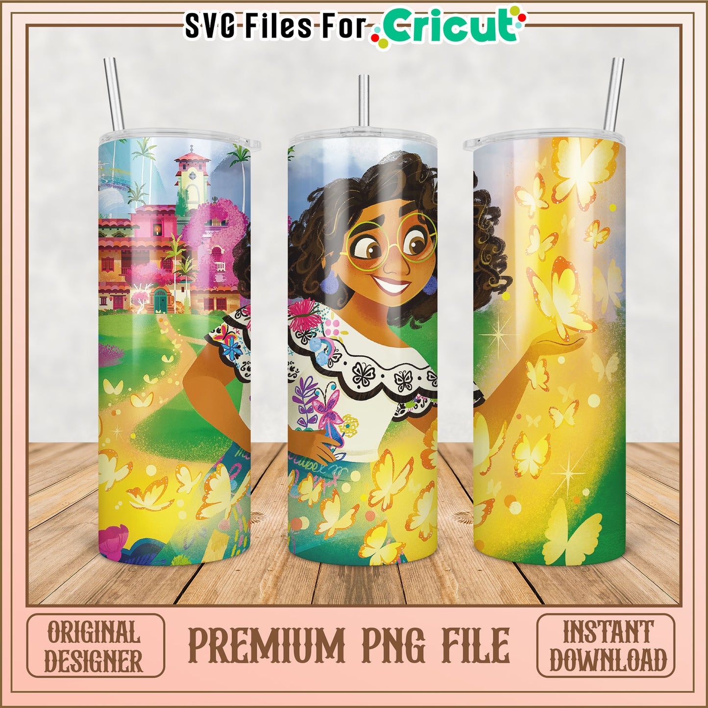 Encanto Butterfly PNG Tumbler Design