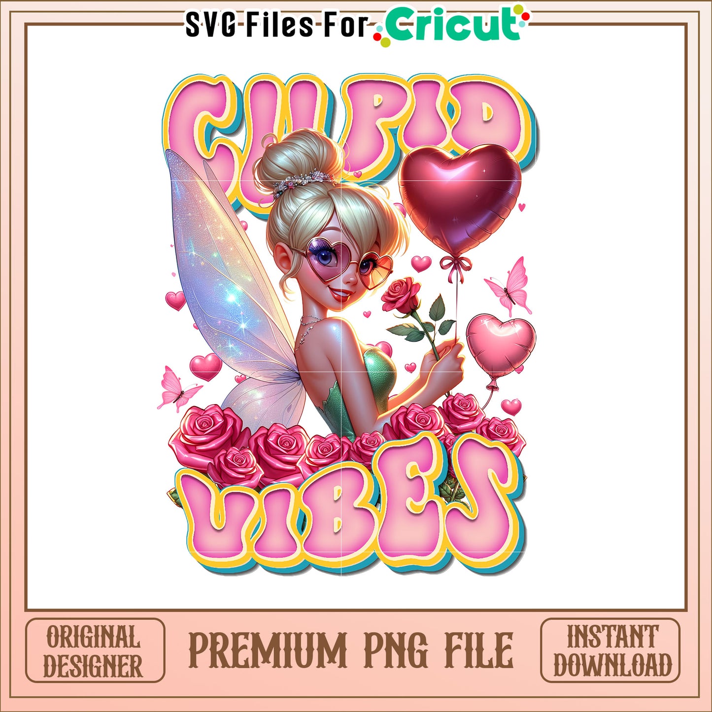 Enchanting Cupid Vibes PNG Illustration for Valentine's Decor