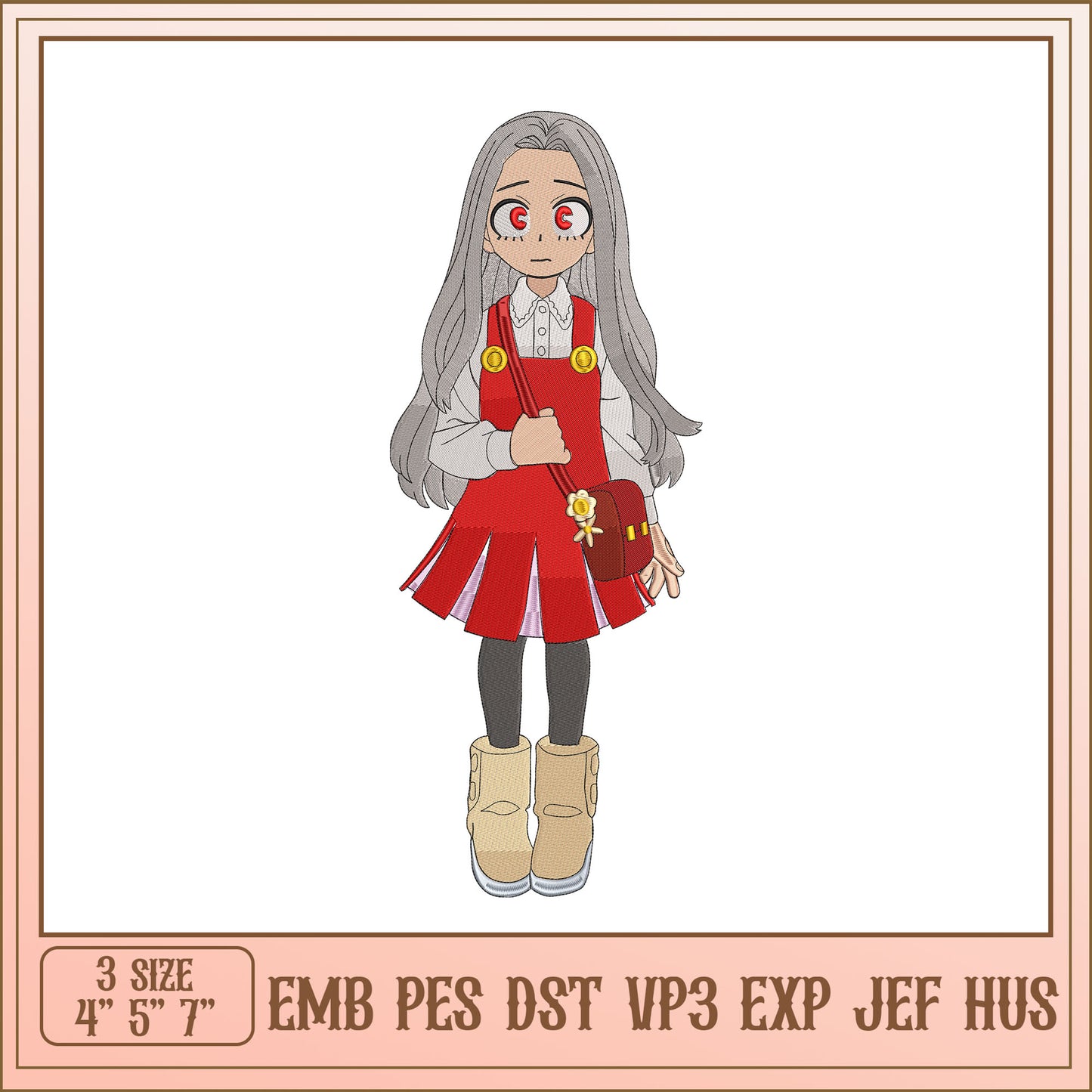 Eri My Hero Academia Embroidery Design