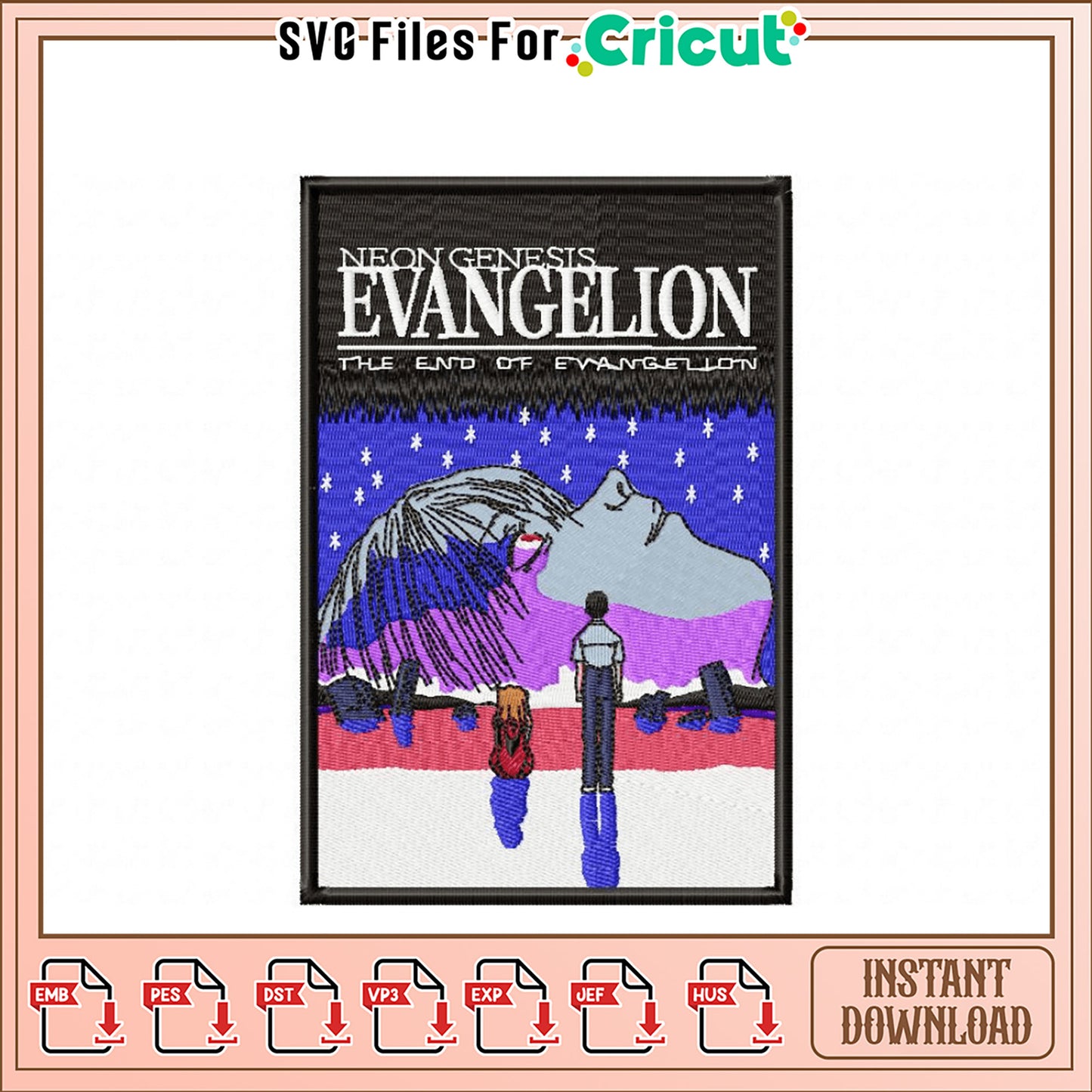 Evangelion Embroidery Design Instant Download