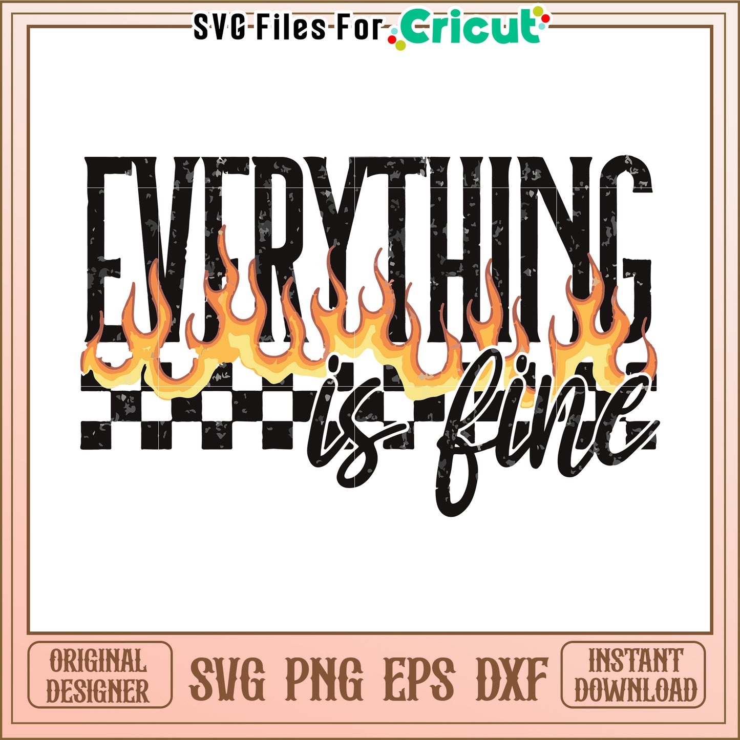Everything is fine graphic design for casual wear, perfect for any occasion