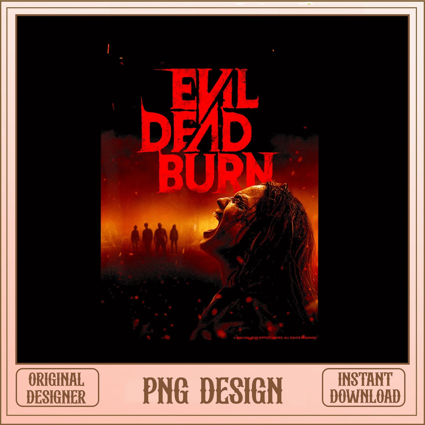 Evil Dead Burn PNG, Horror Movie Design, Halloween PNG