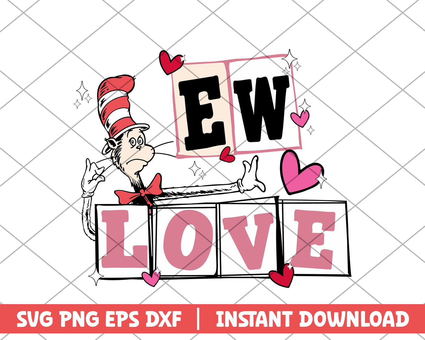 Ew love dr.seuss svg