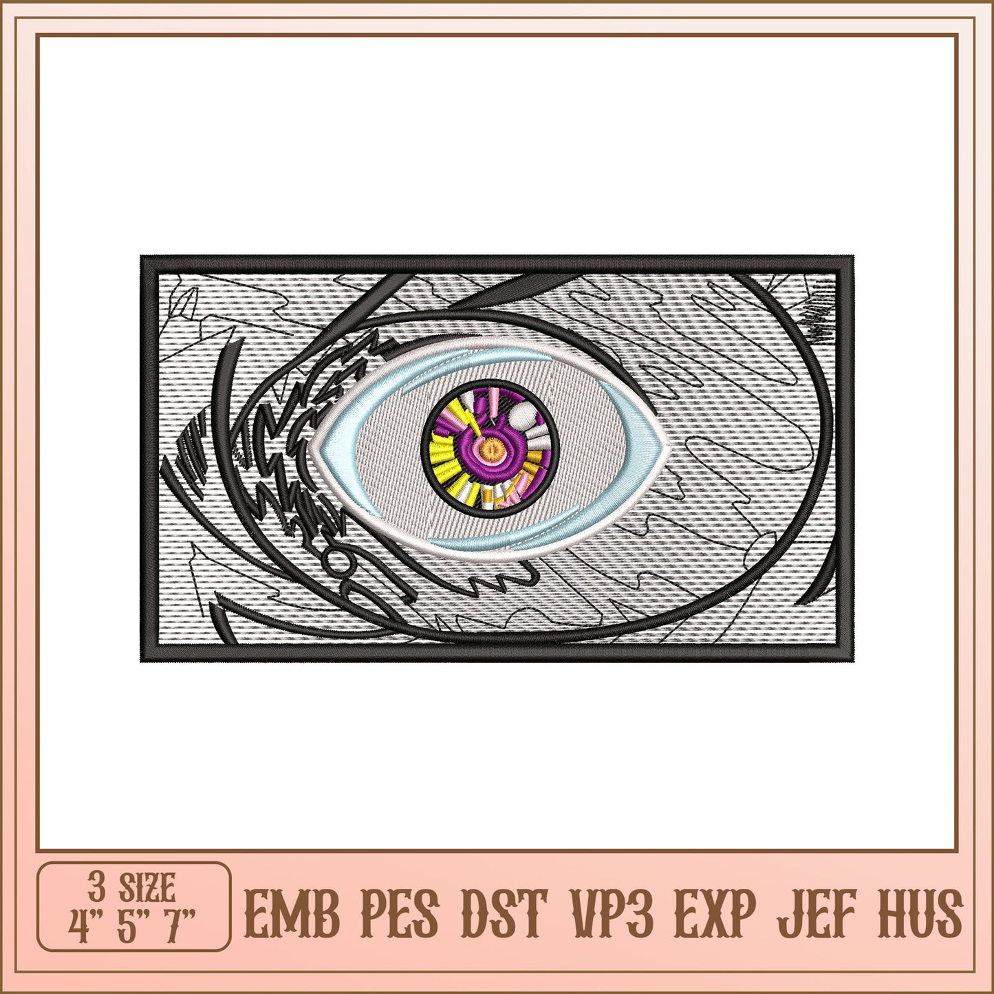 Eye Embroidery Design - EMB PES DST