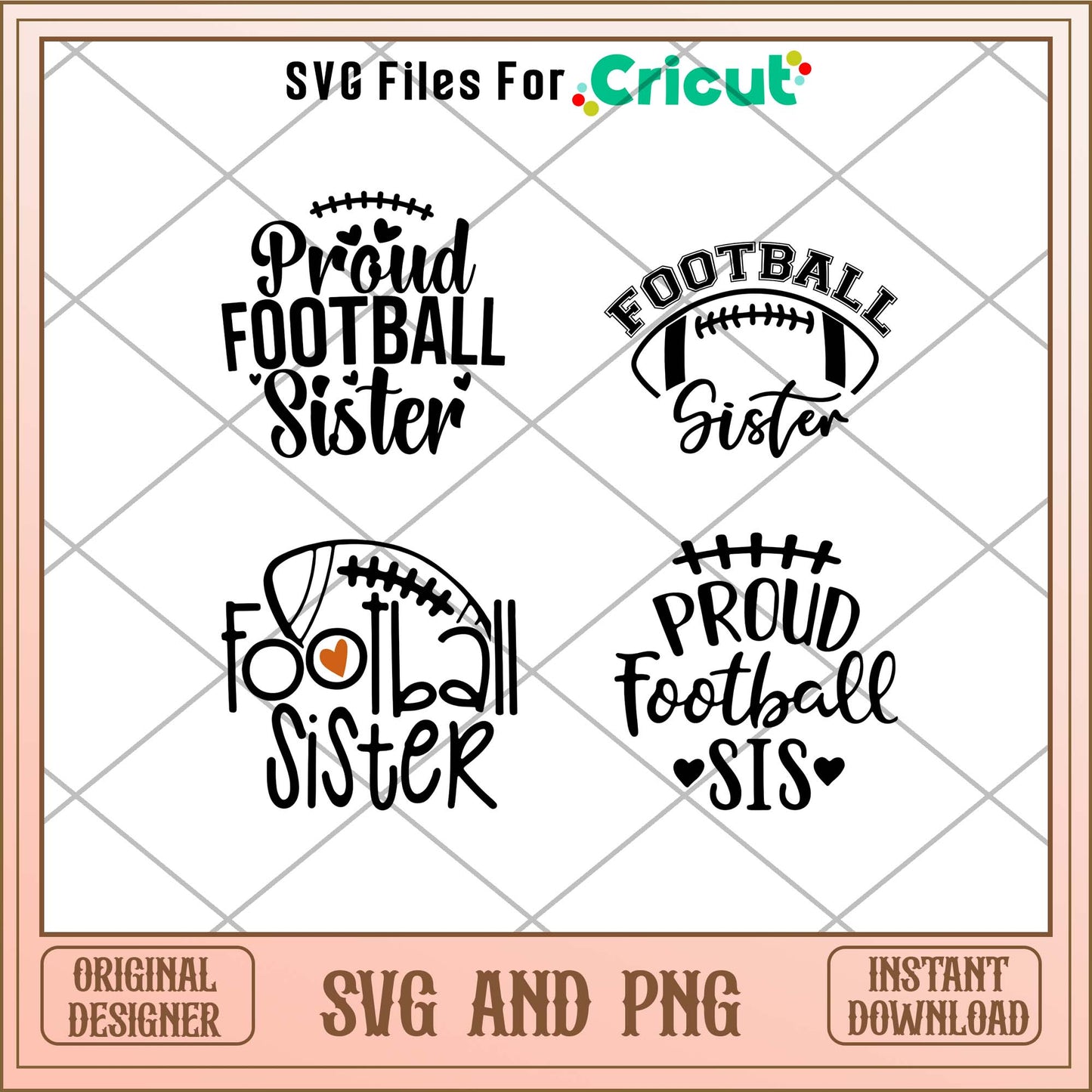 Football Sisters svg bundle, football art svg bundle - Svgfileforcricut