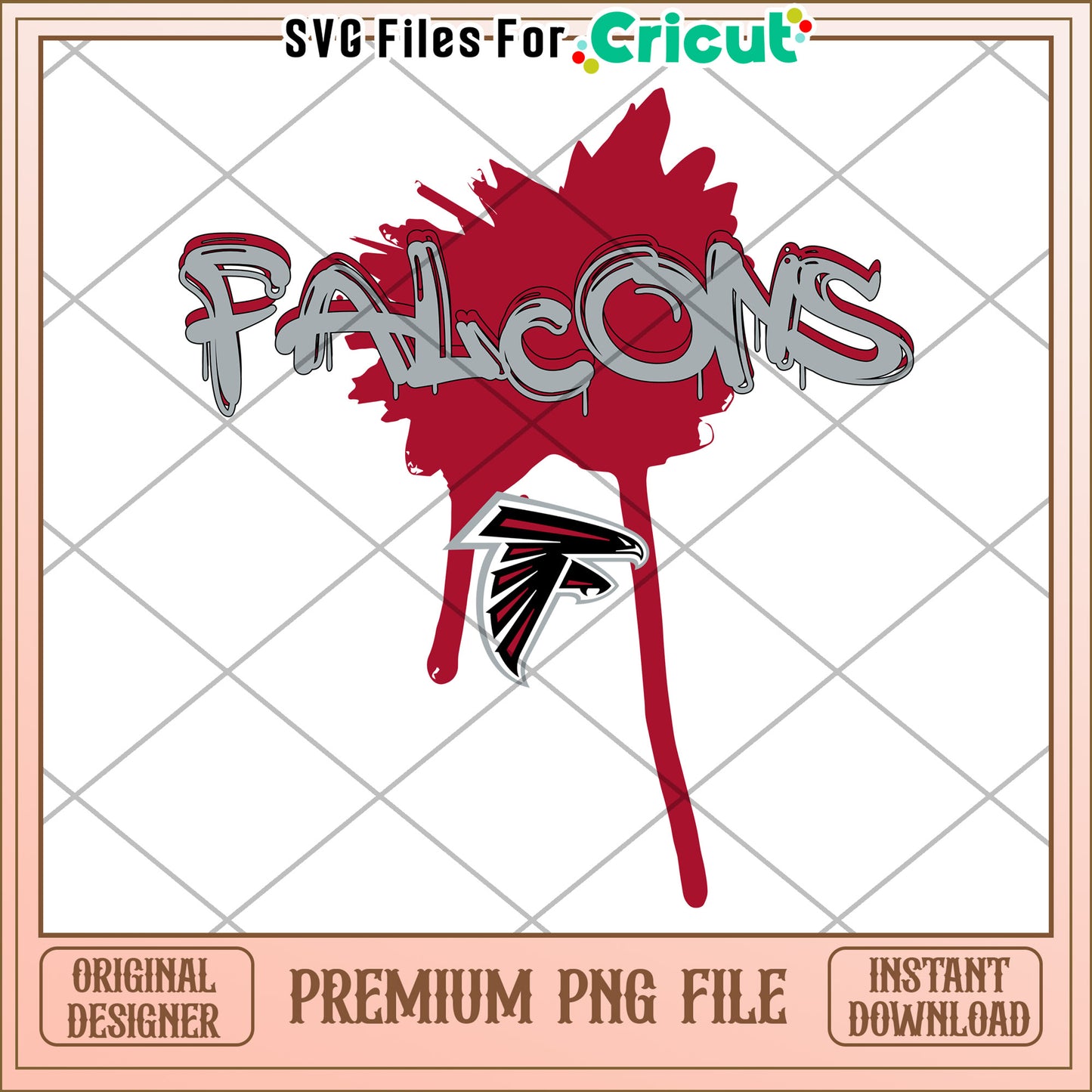 Falcons Team Logo Design, Premium PNG File for Cricut Cutting