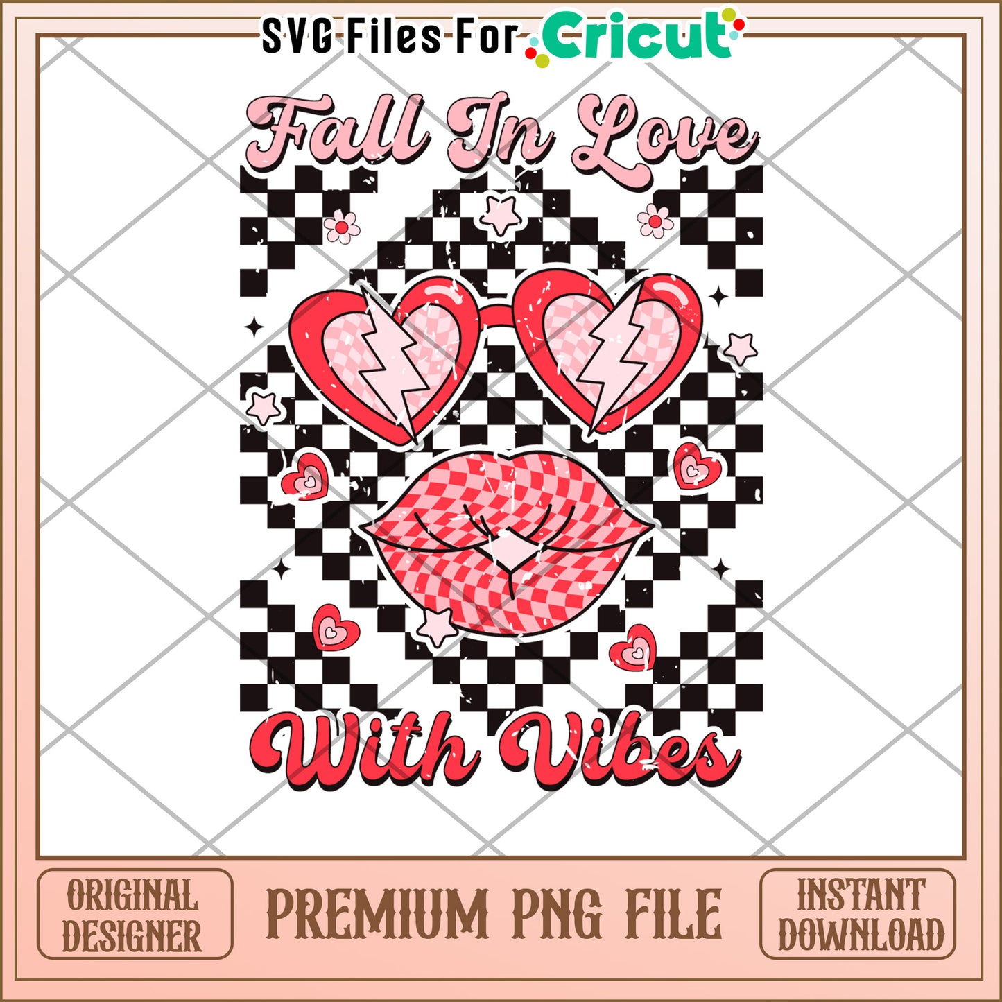 Fall In Love Vibes PNG Design