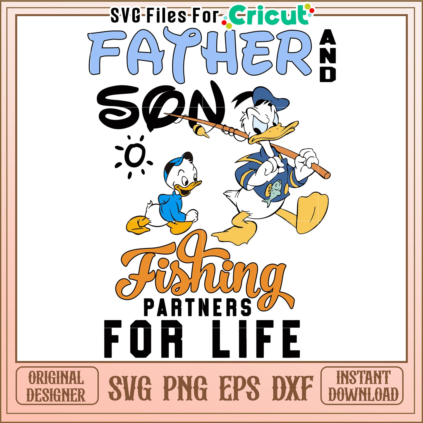 Father Son Fishing Partners SVG