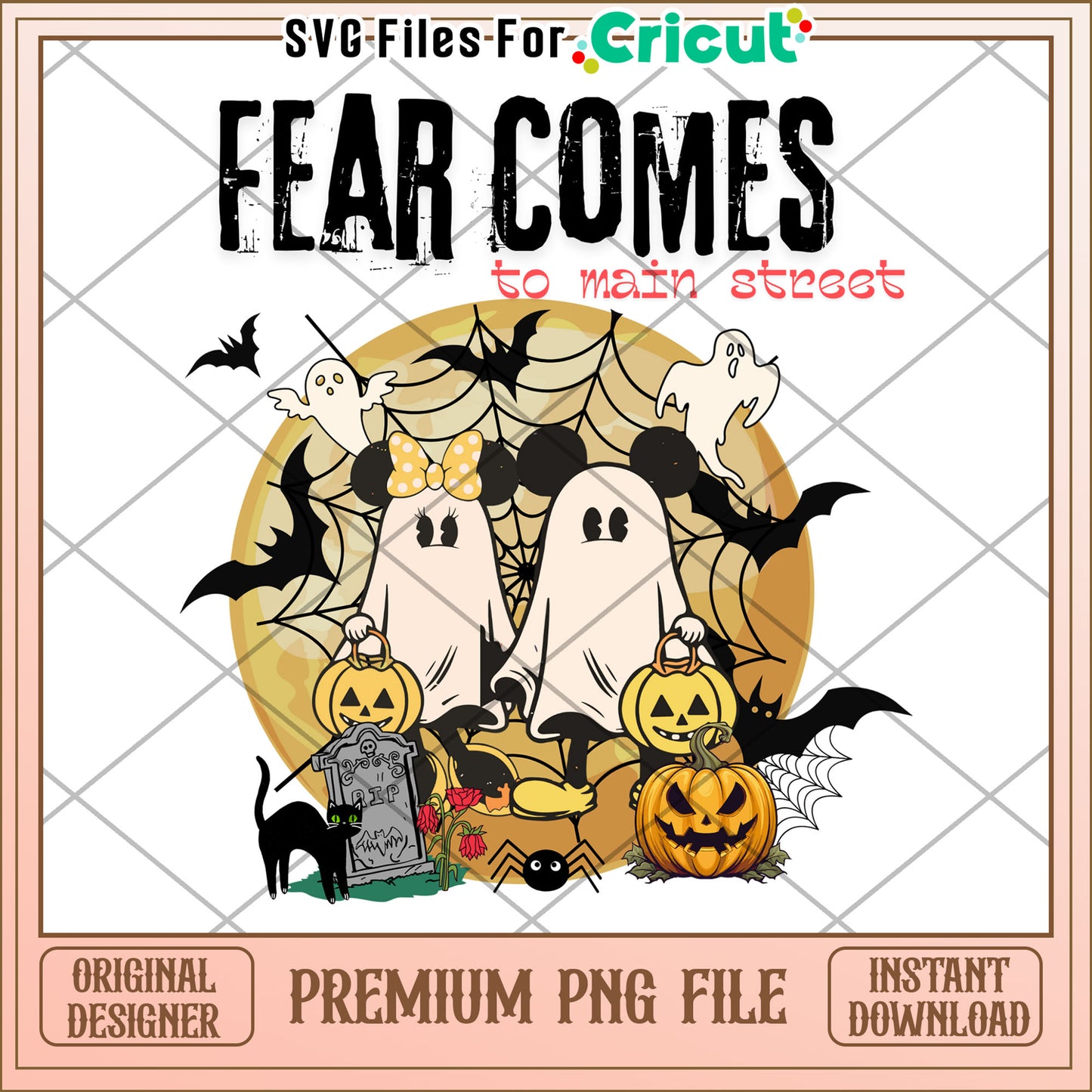 Fear comes png, spooky characters png, halloween candy png