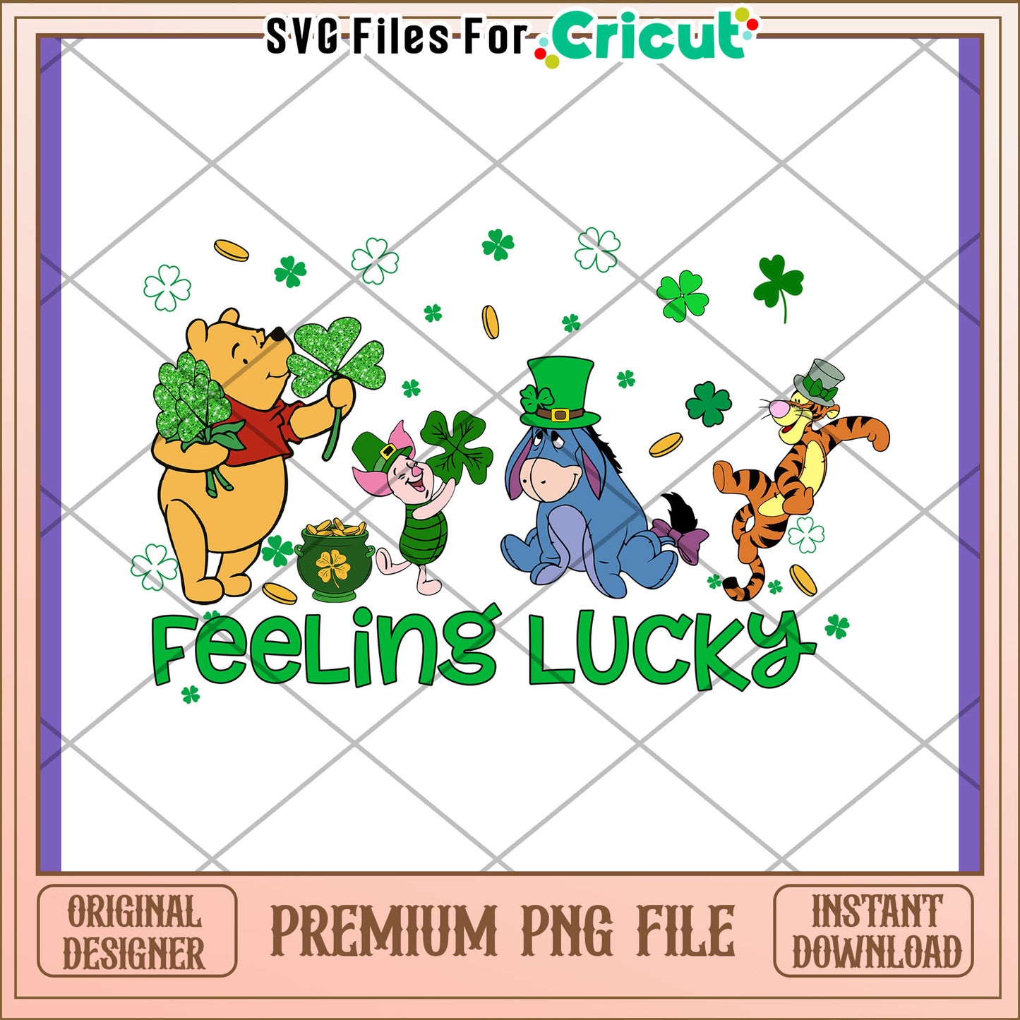 Feeling Lucky St Patrick's Day PNG Design Download