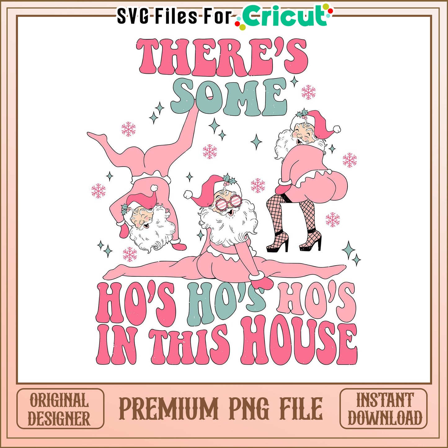 Festive Ho Ho Ho Design for Holidays, Perfect for Cricut Files