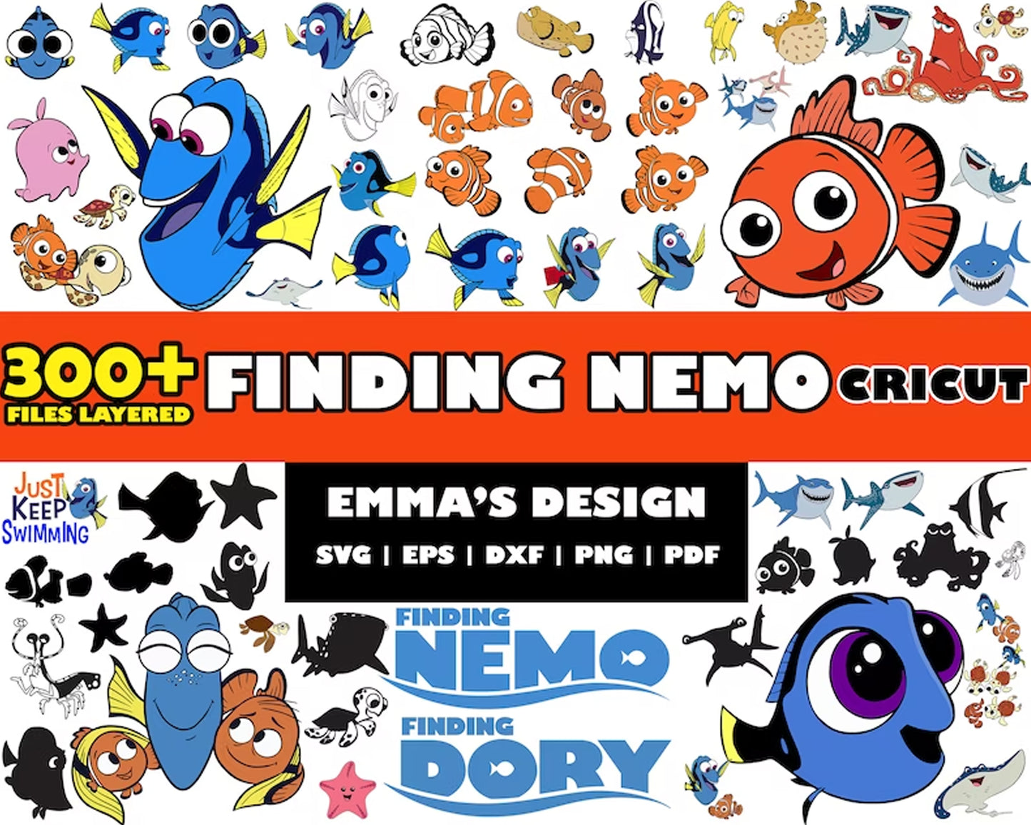 Finding nemo disney bundle svg, finding nemo characters svg