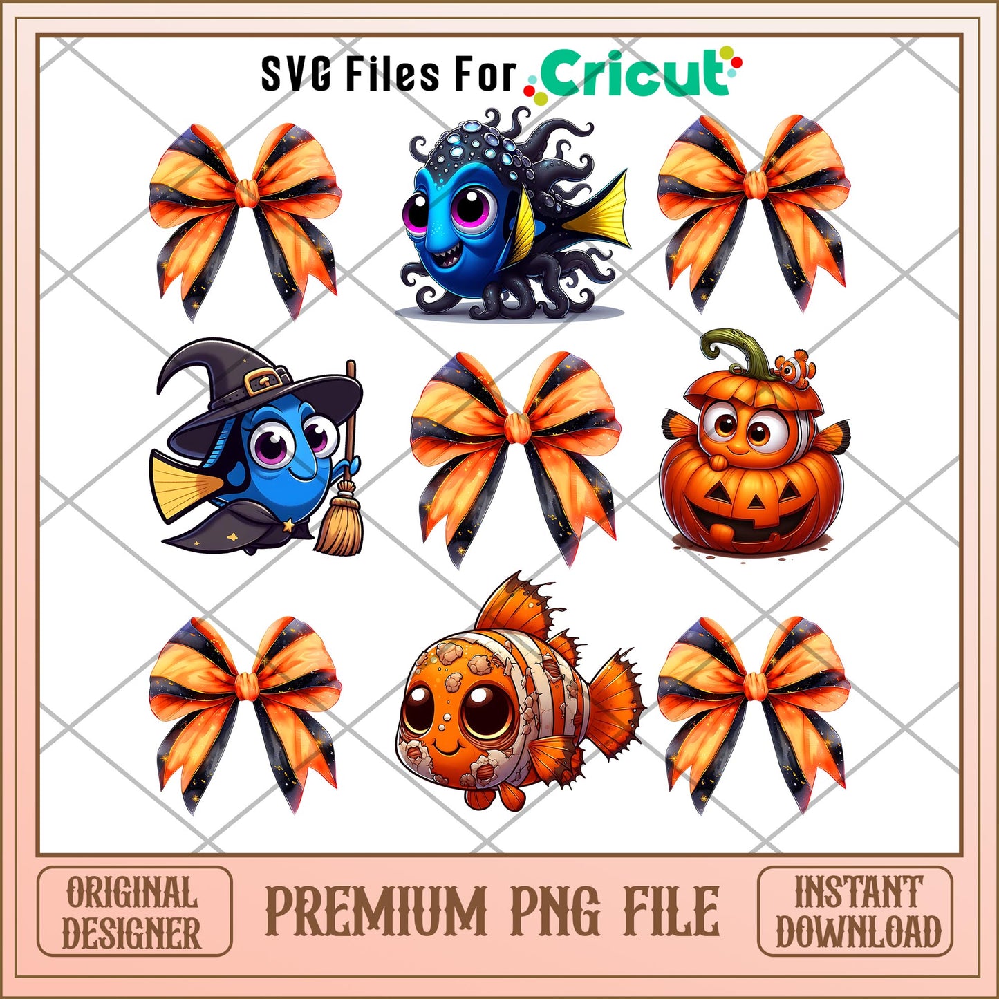 Finding Nemo and bow png, Finding Nemo png, halloween png