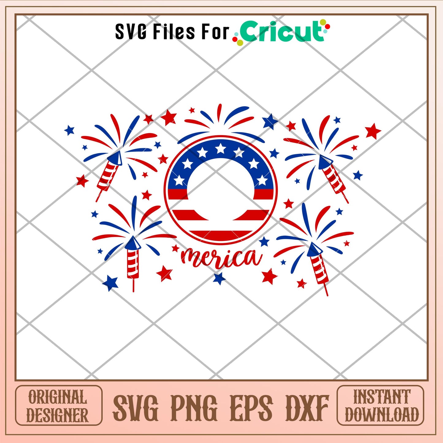 Fireworks American Flag Full Wrap, Fireworks American Flag Full Wrap Svg