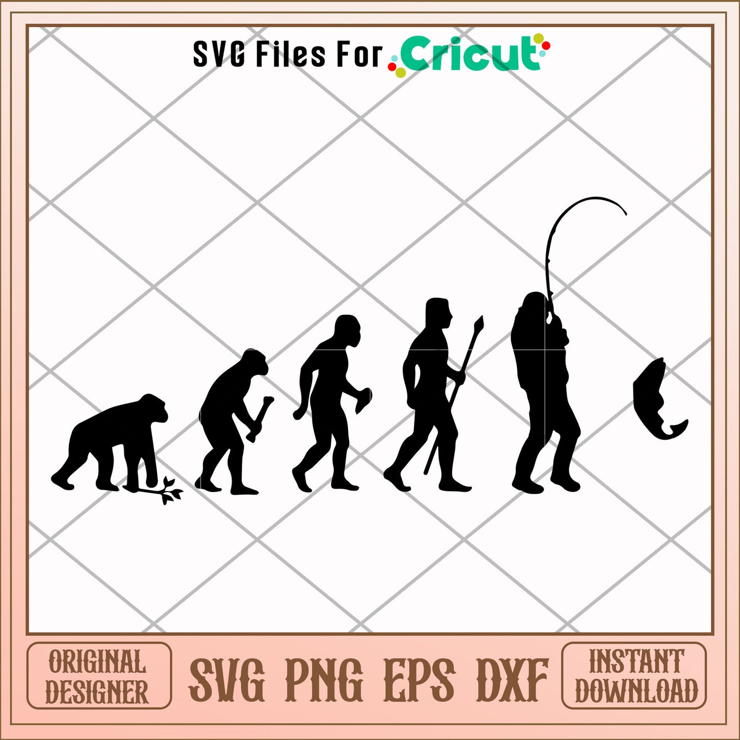 Fishing human evolution svg, fishing svg, other svg