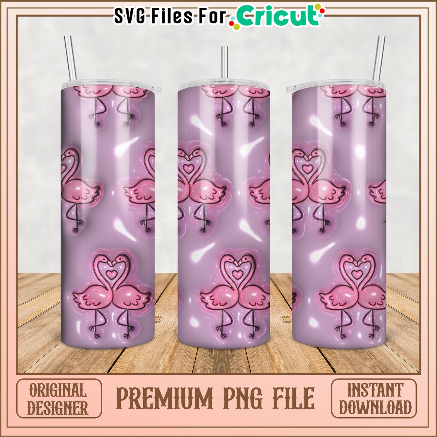 Flamingo Tumbler PNG Design Download