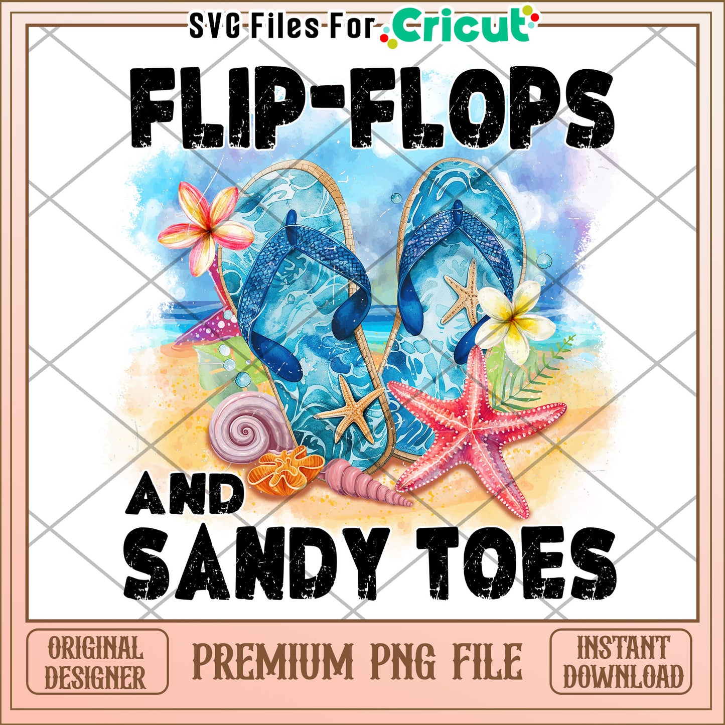 Flip Flops Sandy Toes PNG