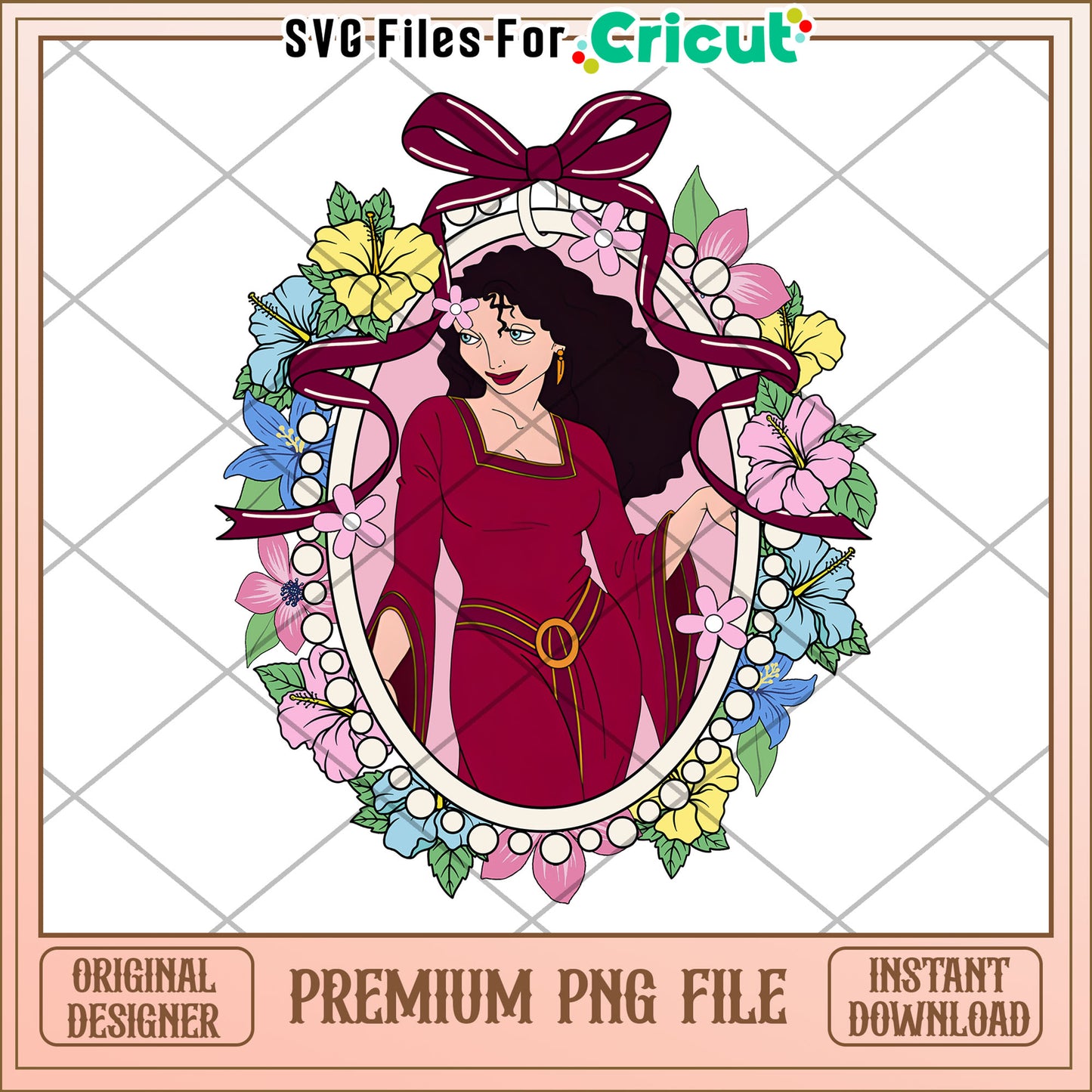 Floral Frame PNG Esmerelda Princess Design