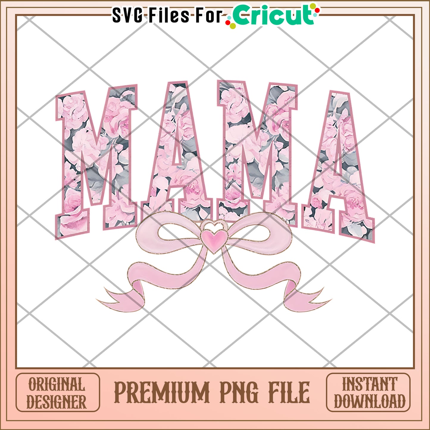 Floral Mama PNG Design Instant Download