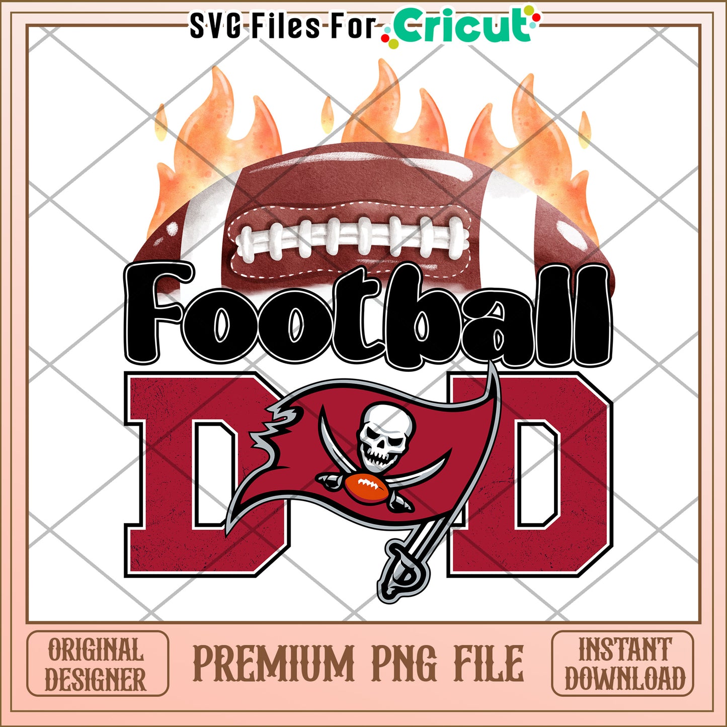 Football Dad Design for Sports Lovers, Perfect for Cricut Projects