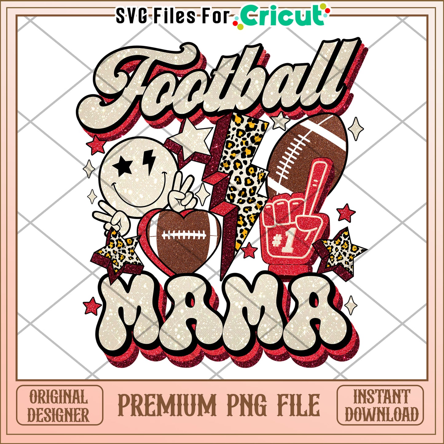 Football Mama PNG Sublimation Design
