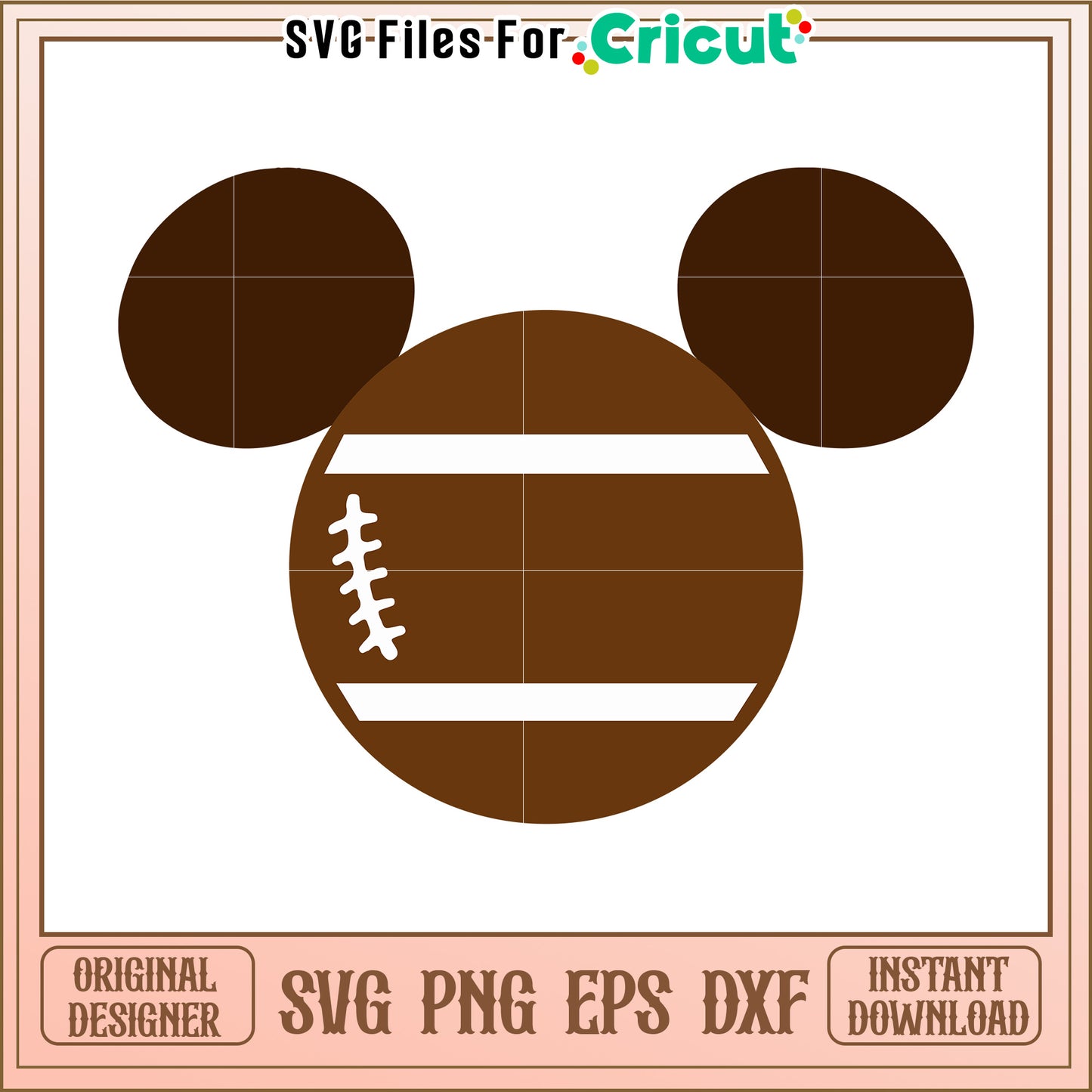 Football Mickey Mouse SVG PNG EPS DXF