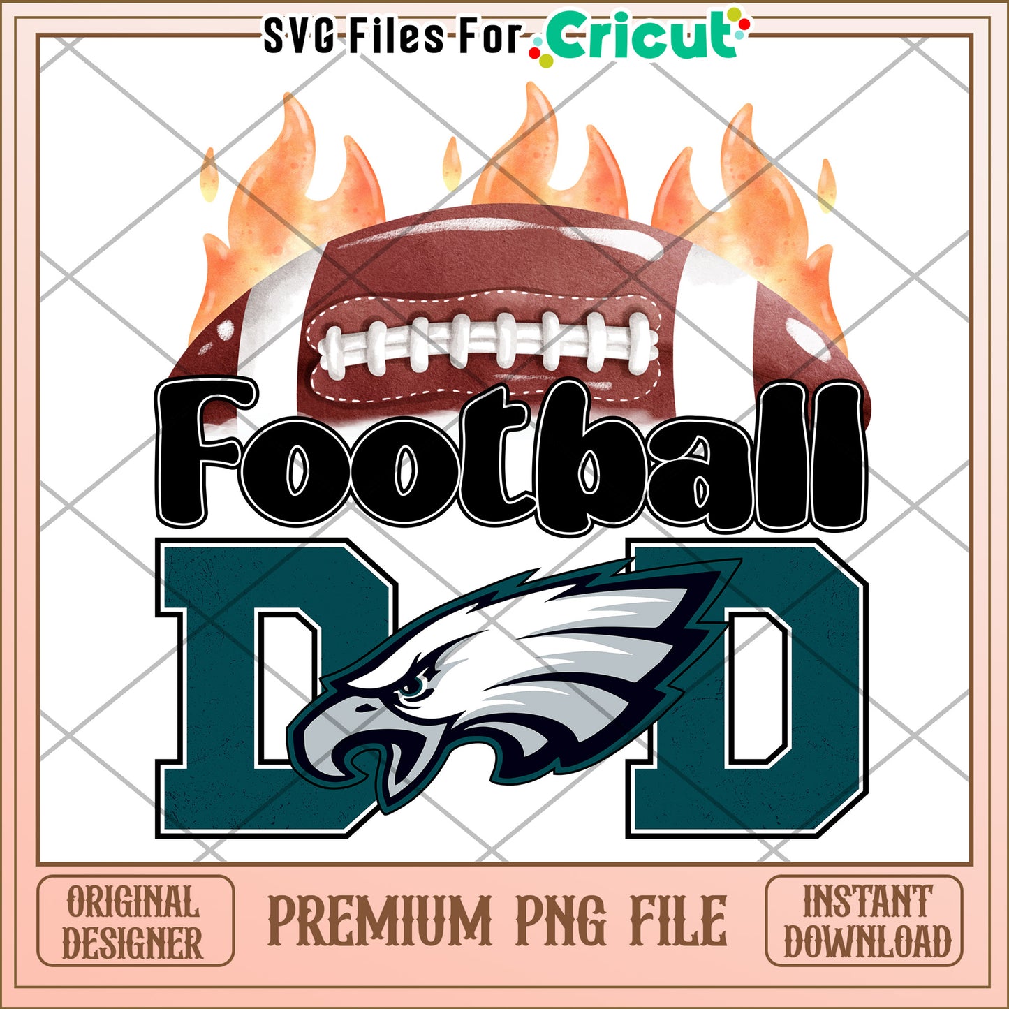 Football PNG Design for Cricut, Instant Download Premium File