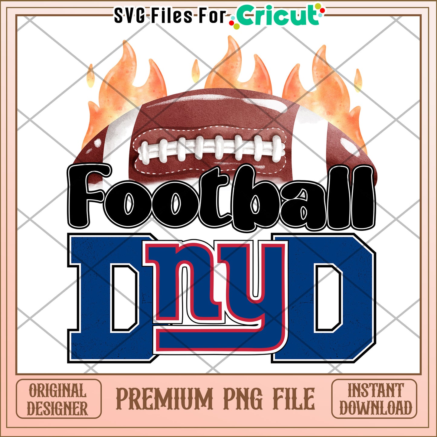 Football PNG Design for Cricut, perfect for sports-themed projects