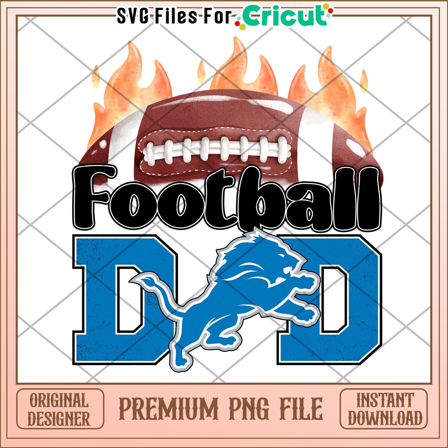 Football PNG design for Cricut, perfect for team spirit projects