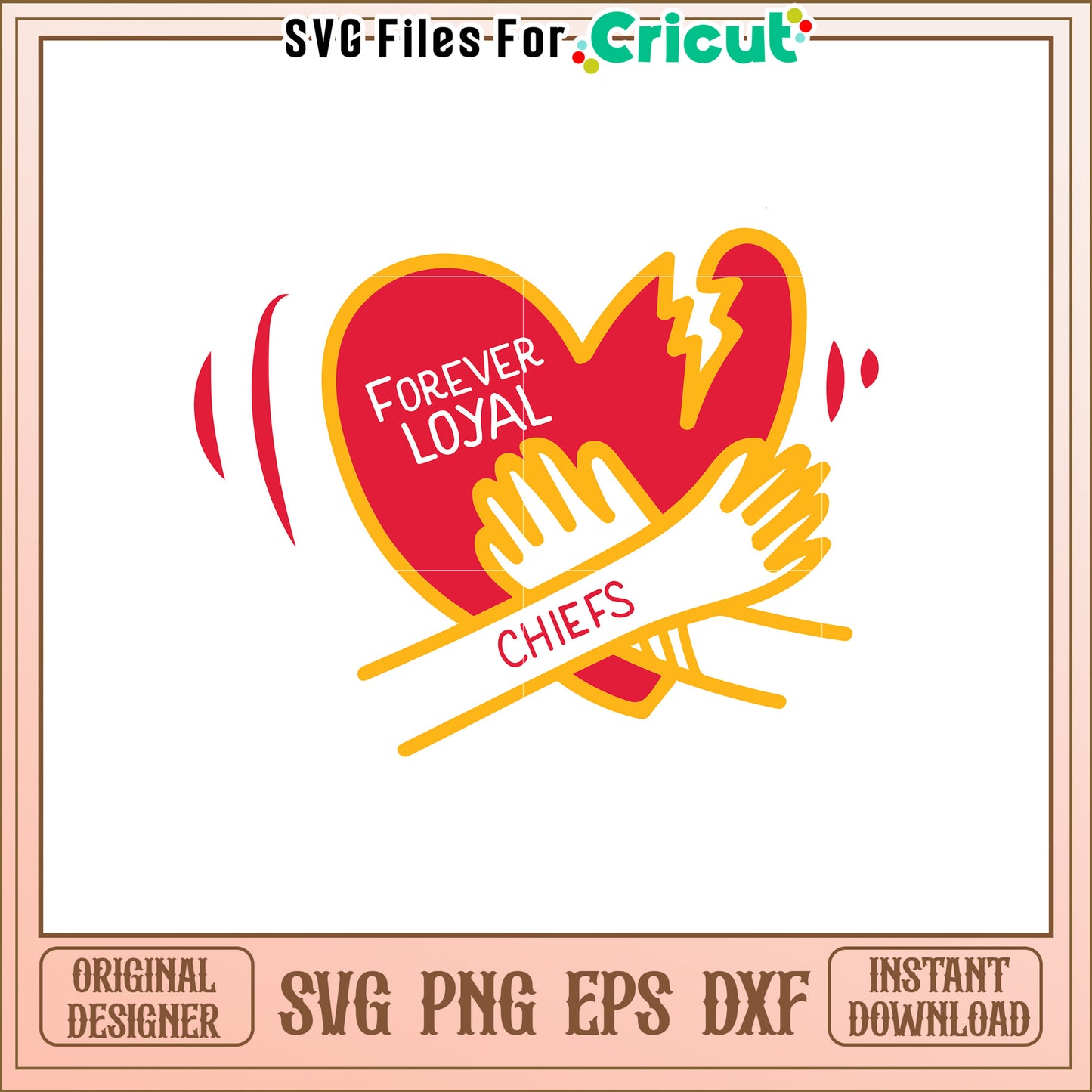 Forever Loyal Heart Chiefs SVG Design Graphic