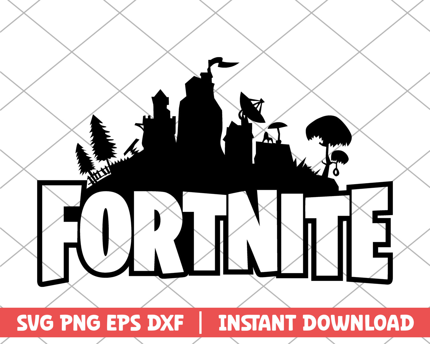 Fortnite castle cartoon svg