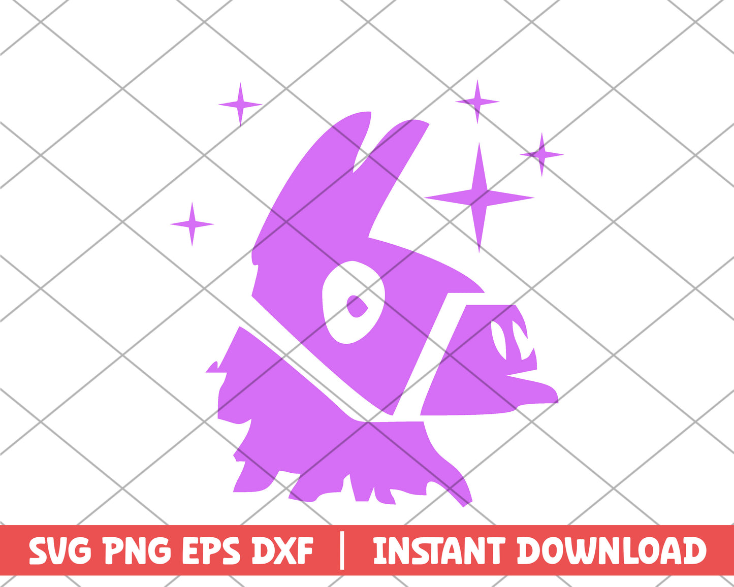 Fortnite game supply llama purple cartoon svg