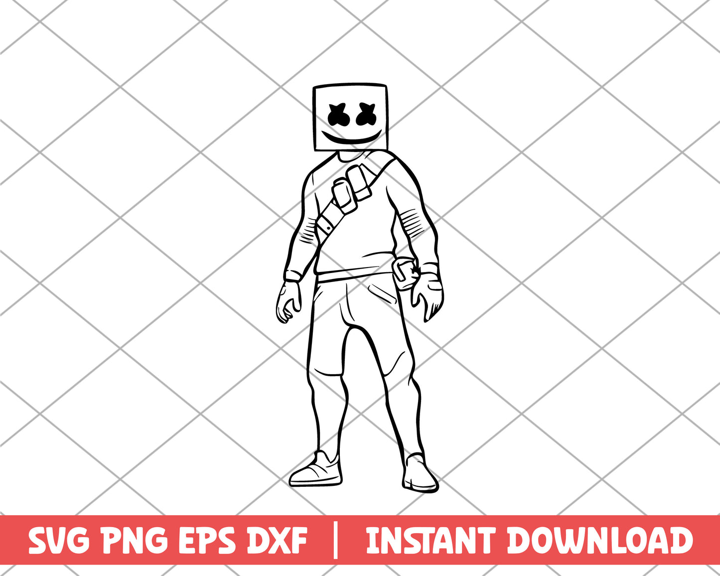 Fortnite marshmello cartoon svg