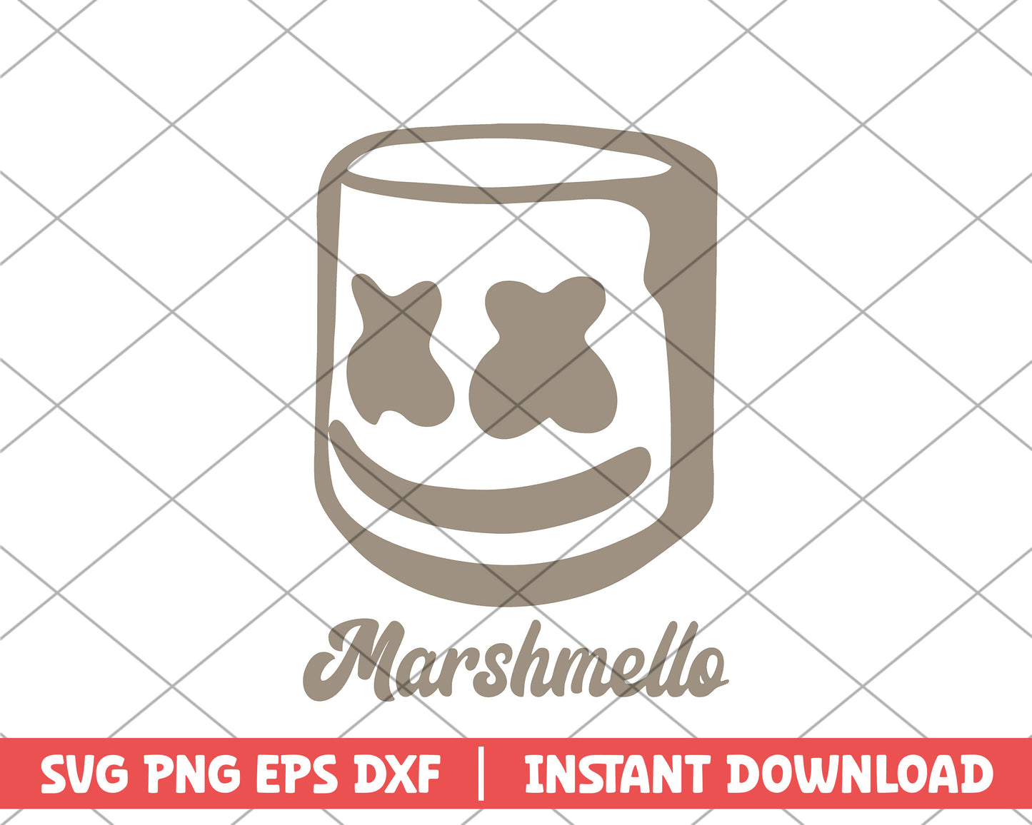 Fortnite marshmello face cartoon svg