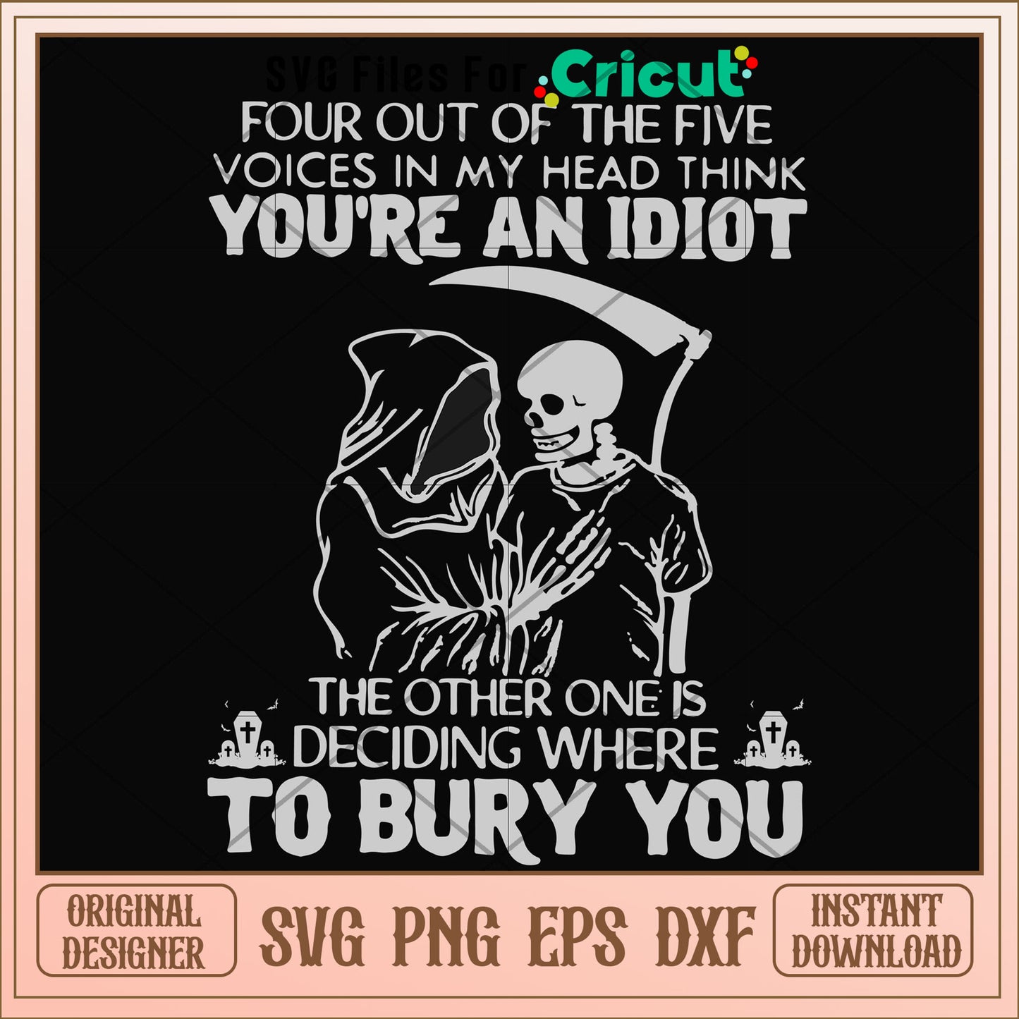 Four out of the five voices in my head svg, voices svg, other svg