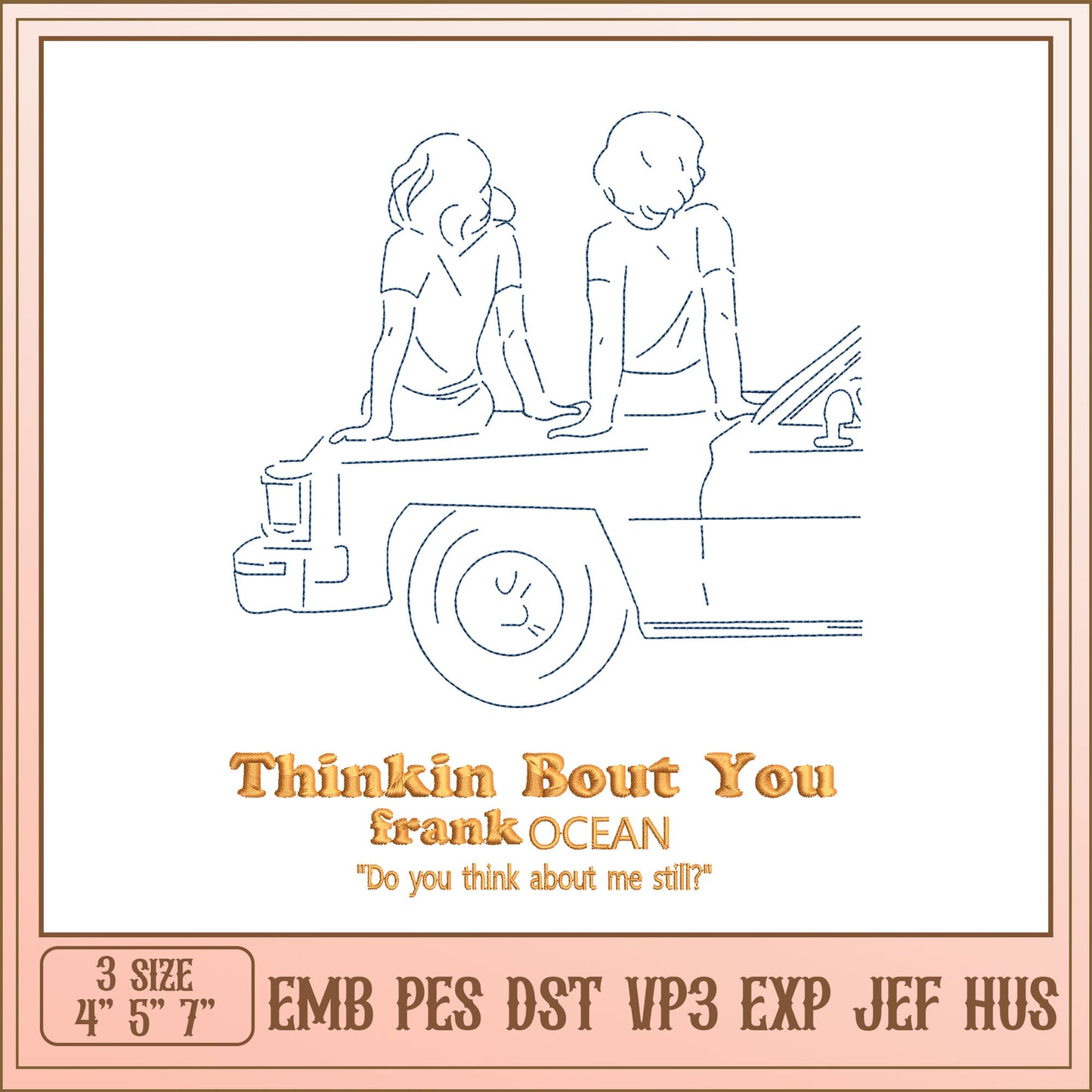 Frank Ocean Embroidery Design - 3 Sizes