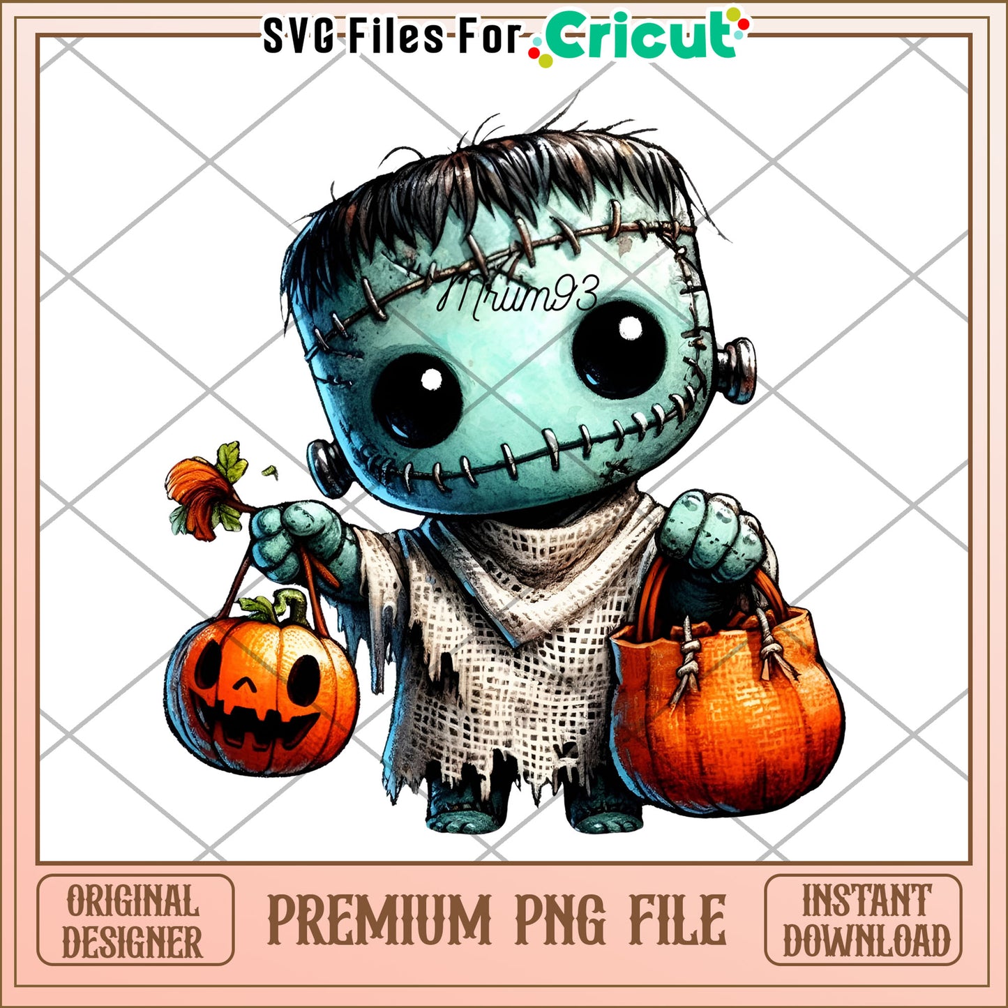 Frankenstain chibi png, halloween png, halloween cartoons png