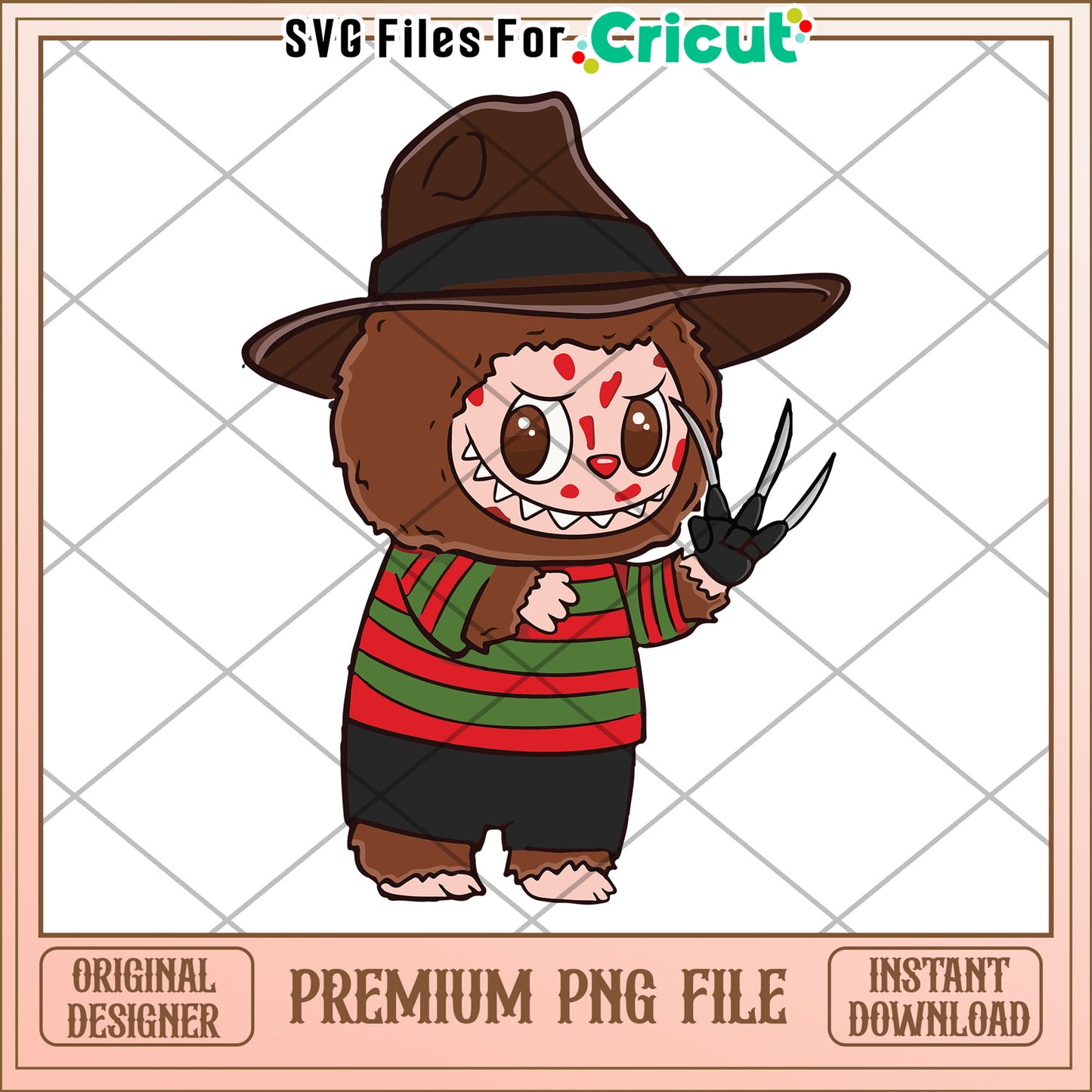 Freddy labubu png, halloween costumes png, spooky halloween png