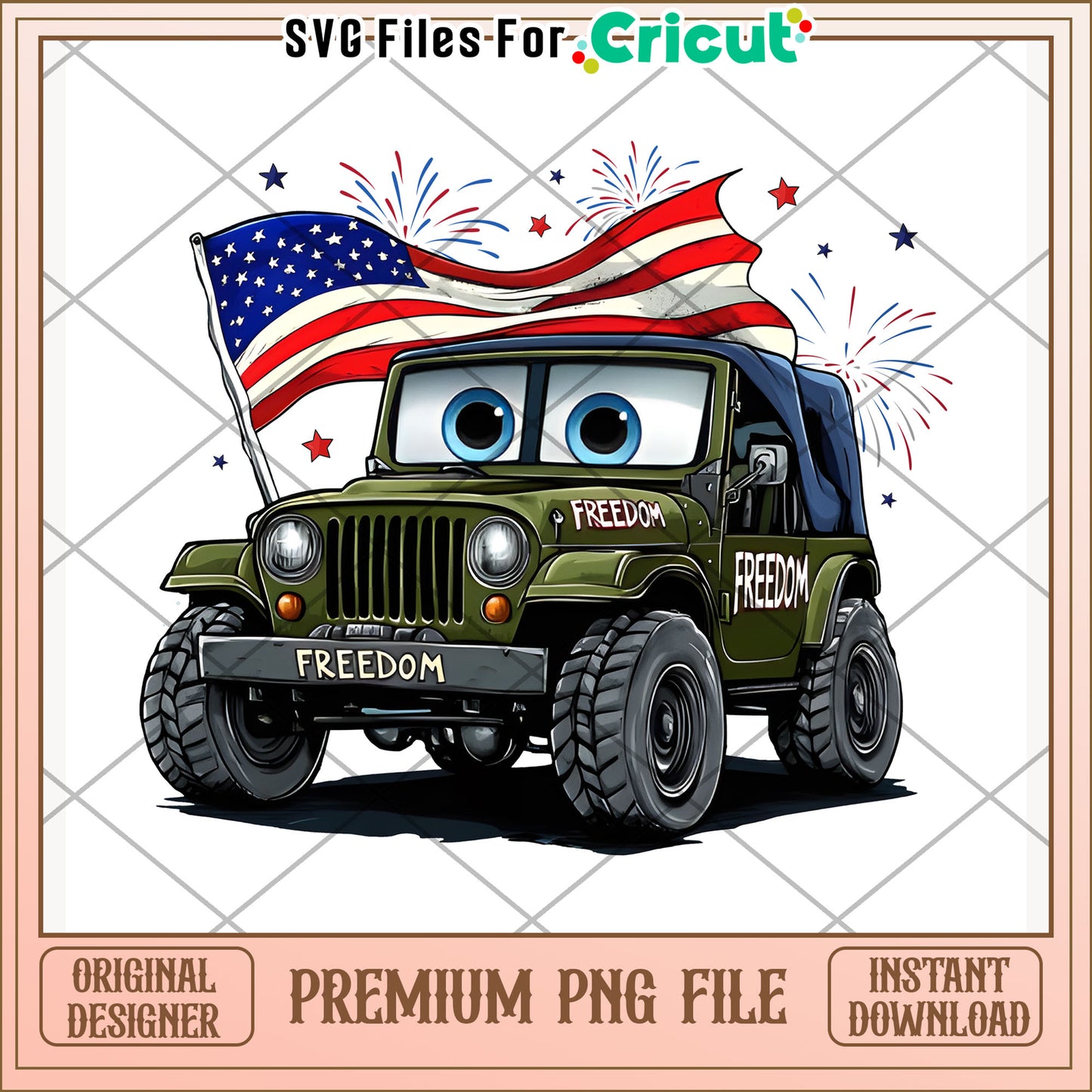Freedom car png, independence day png, freedom america png