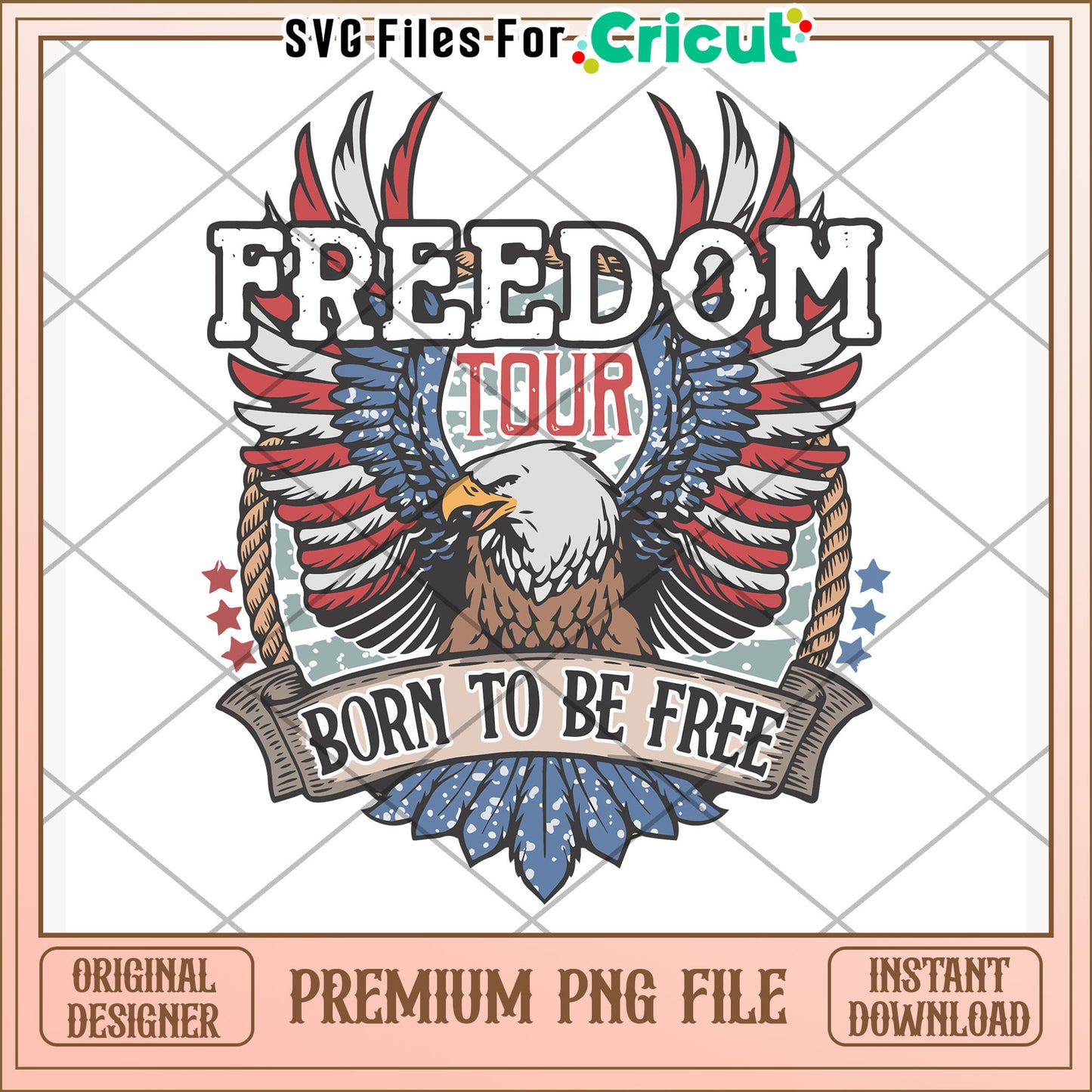 Freedom tour born to free png, patriotic slogan png, bold phrase png