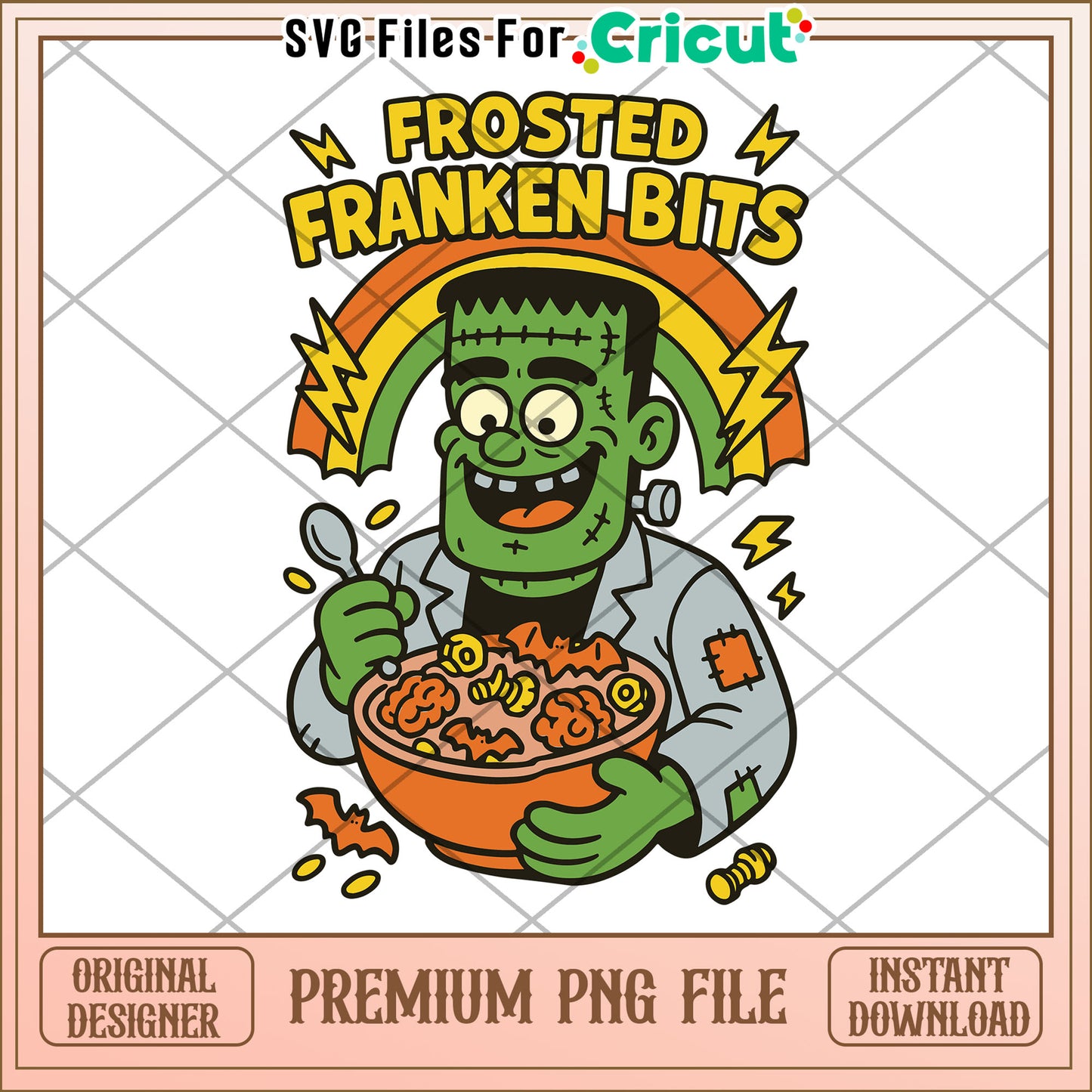 Frosted franken bits png, halloween png, halloween season png