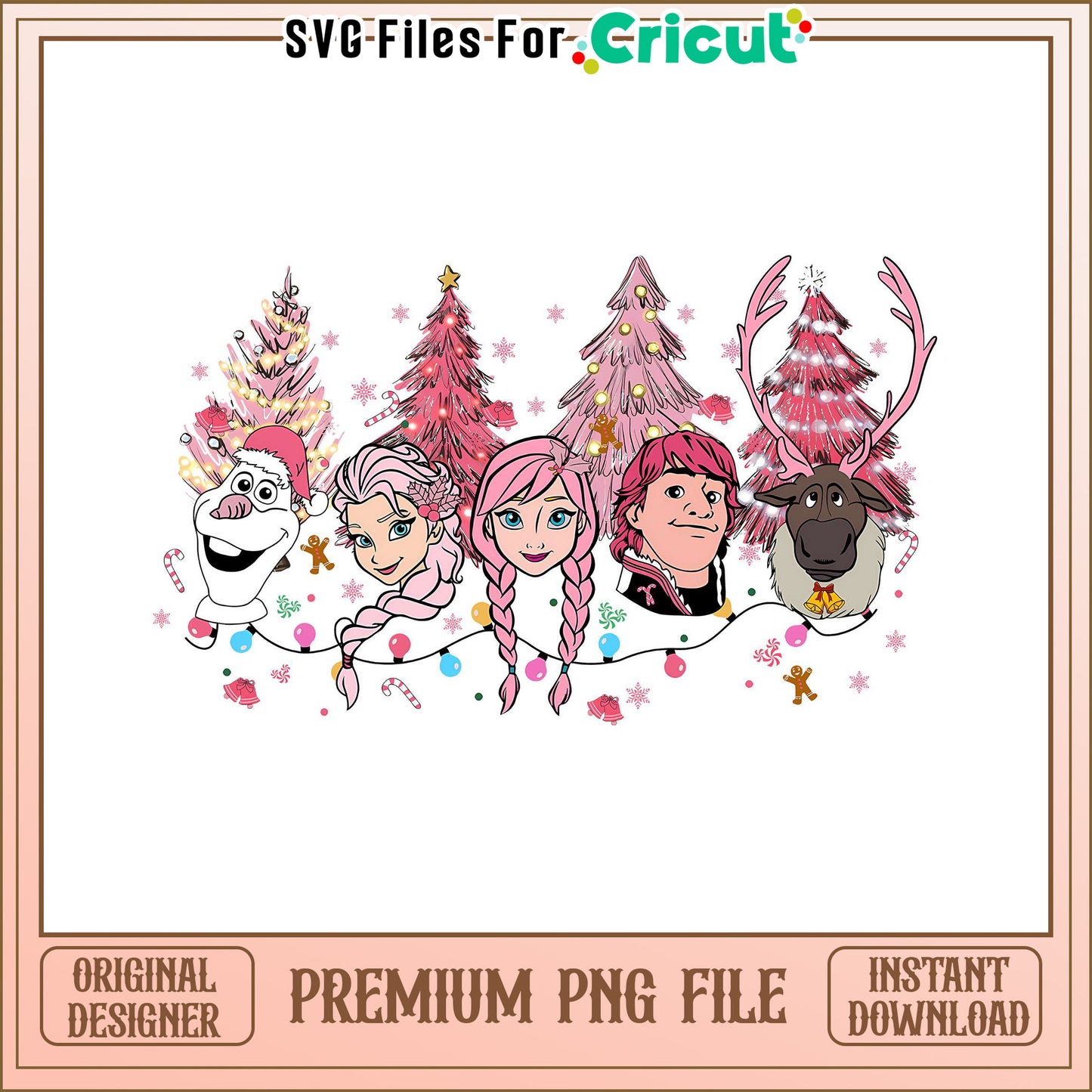 Frozen Inspired PNG File for Cricut, Fun Christmas Design Download