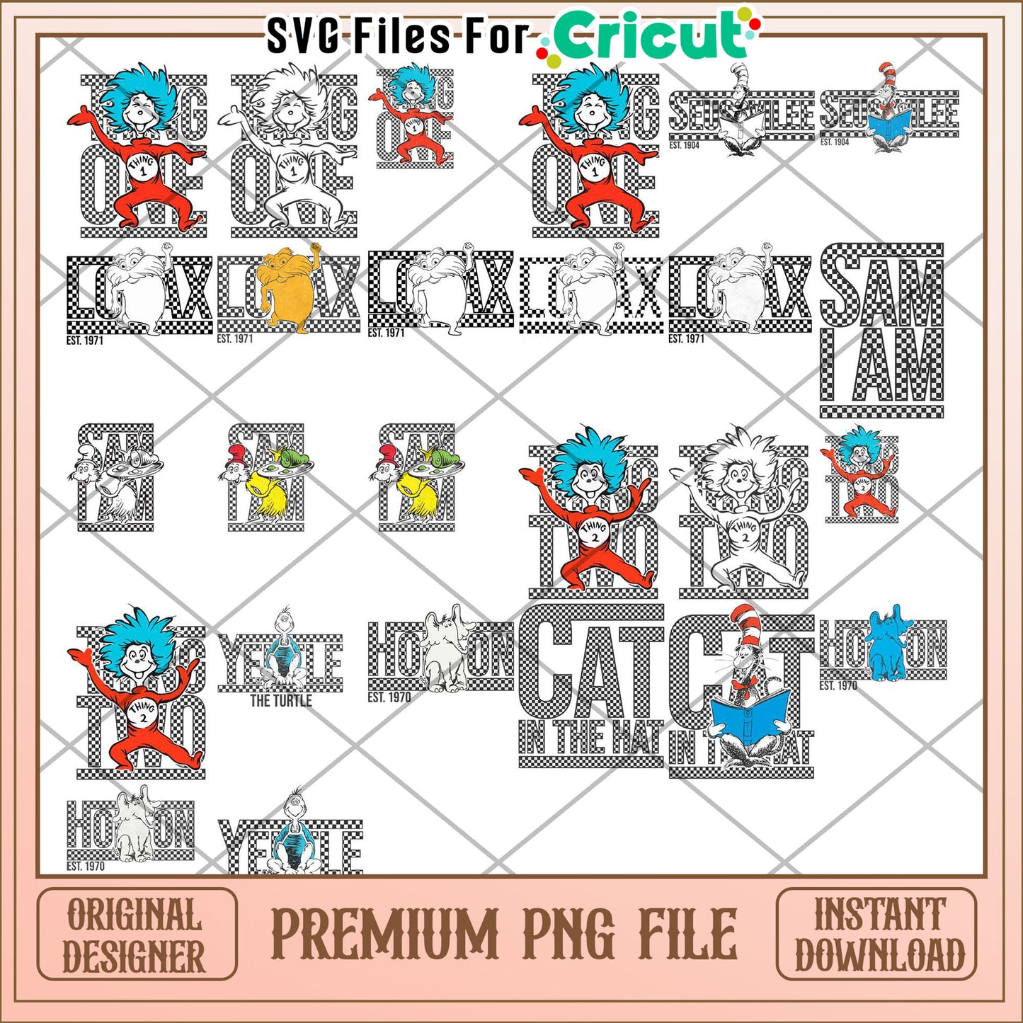 Fun Dr Seuss Themed Bundle PNG for Creative Projects