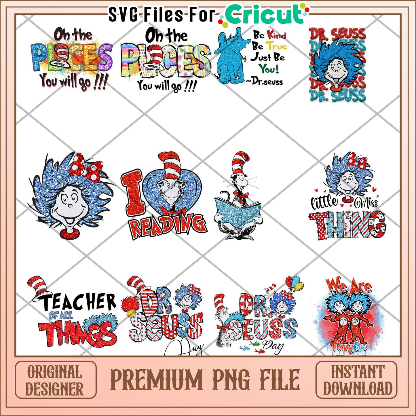 Fun Dr Seuss Themed PNG Bundle for Creative Projects