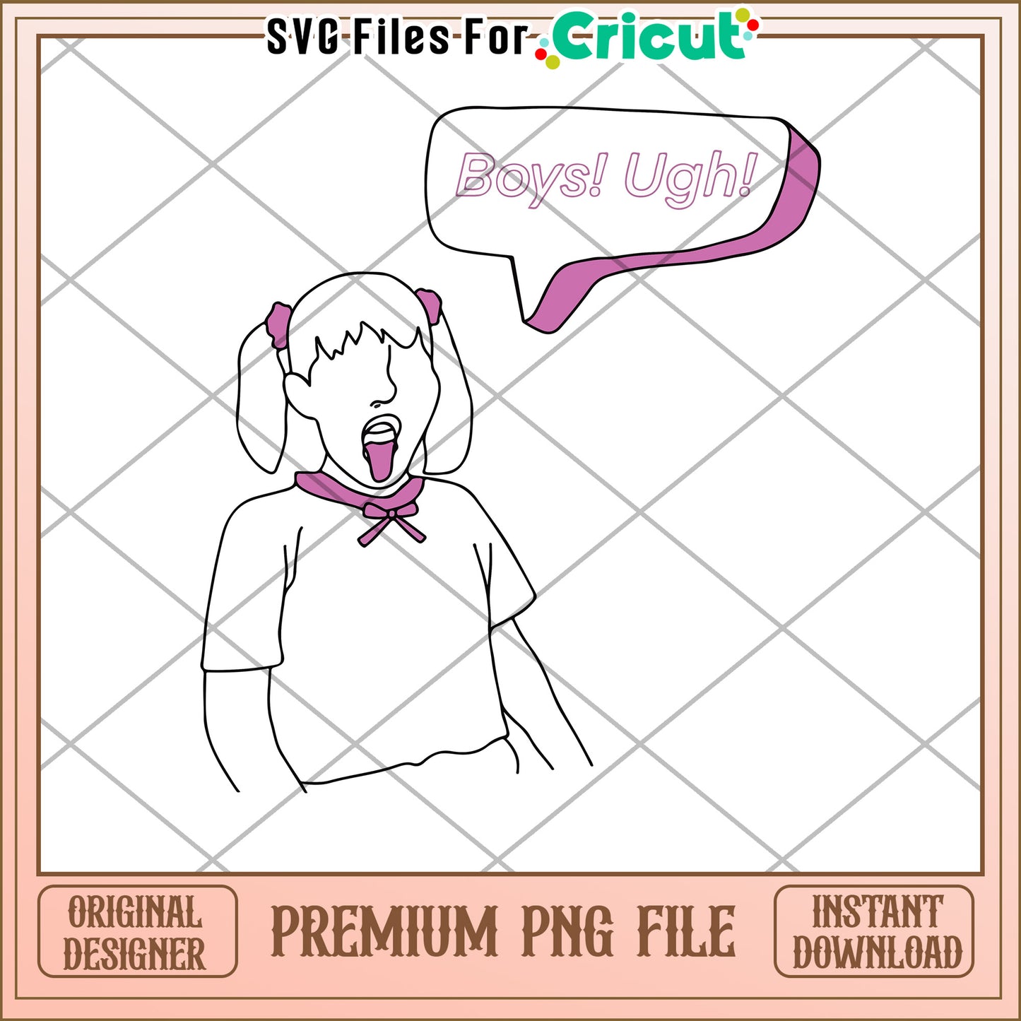 Funny Girls PNG Design for Cricut Instant Download