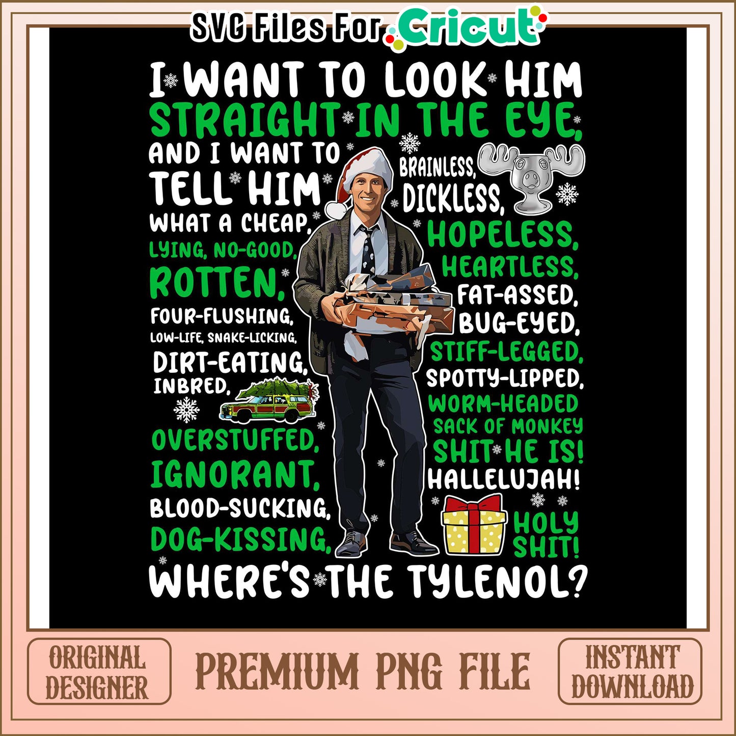 Funny Holiday Design for Cricut, Perfect for Christmas Projects