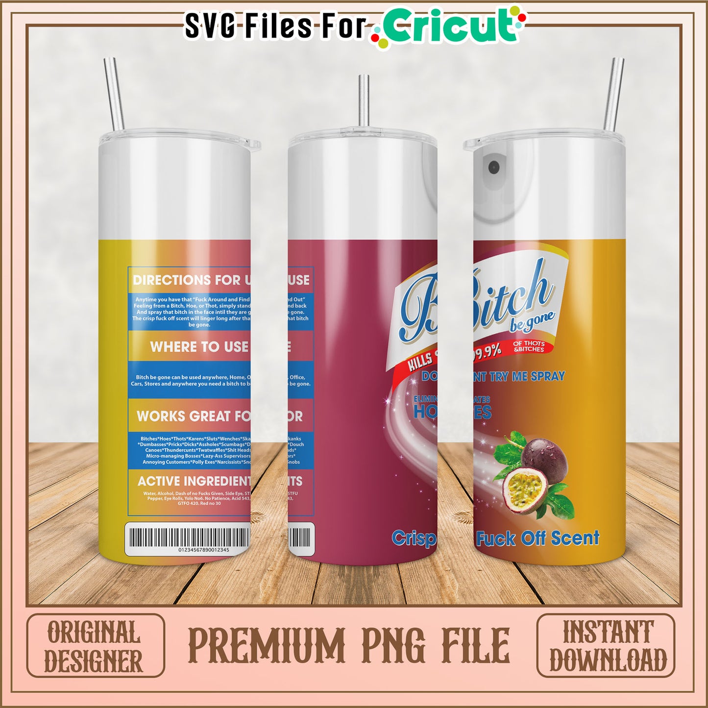 Funny Tumbler PNG for Creative Projects, Perfect for Unique Gifts