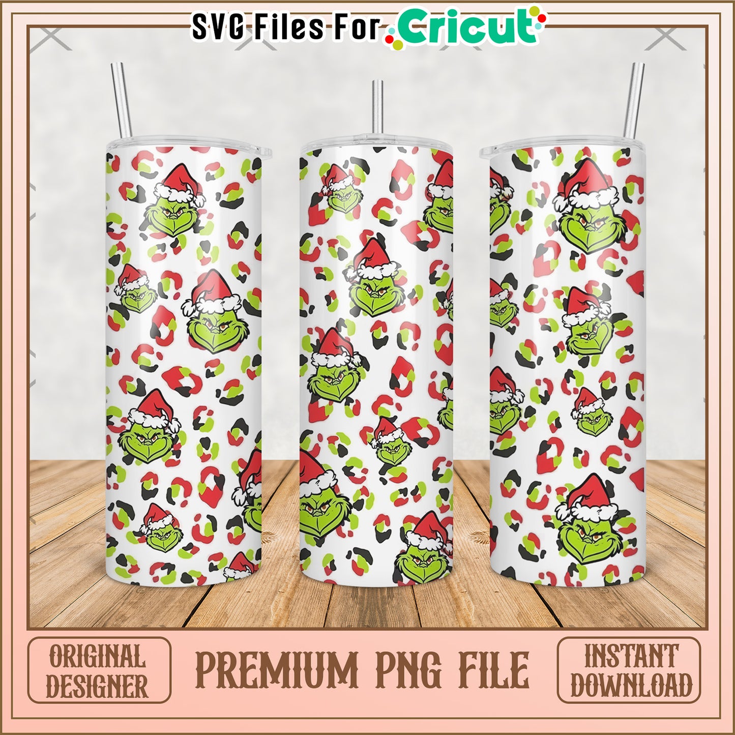 Funny design of grinch tumbler png, baby grinch png, grinch christmas tree png