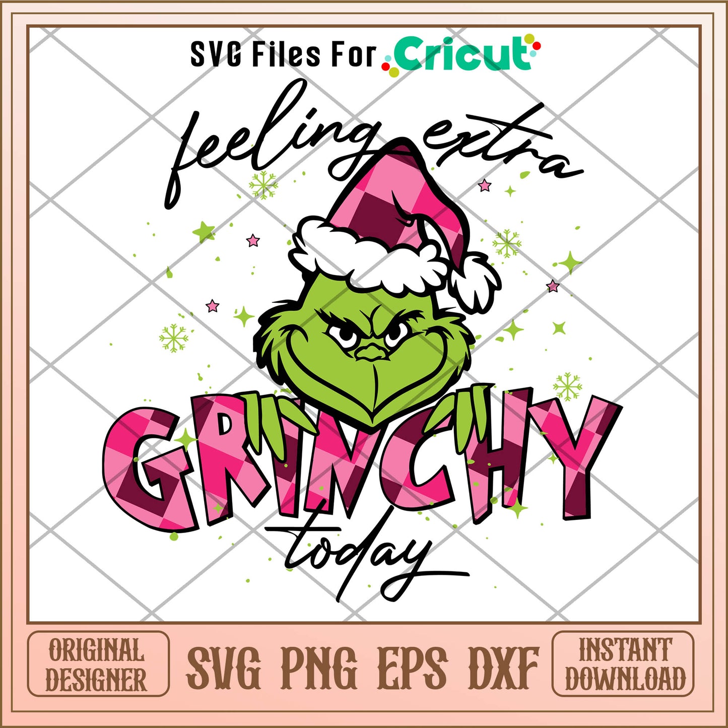 Funny feeling extra grinchy today svg, grinch funny quotes svg